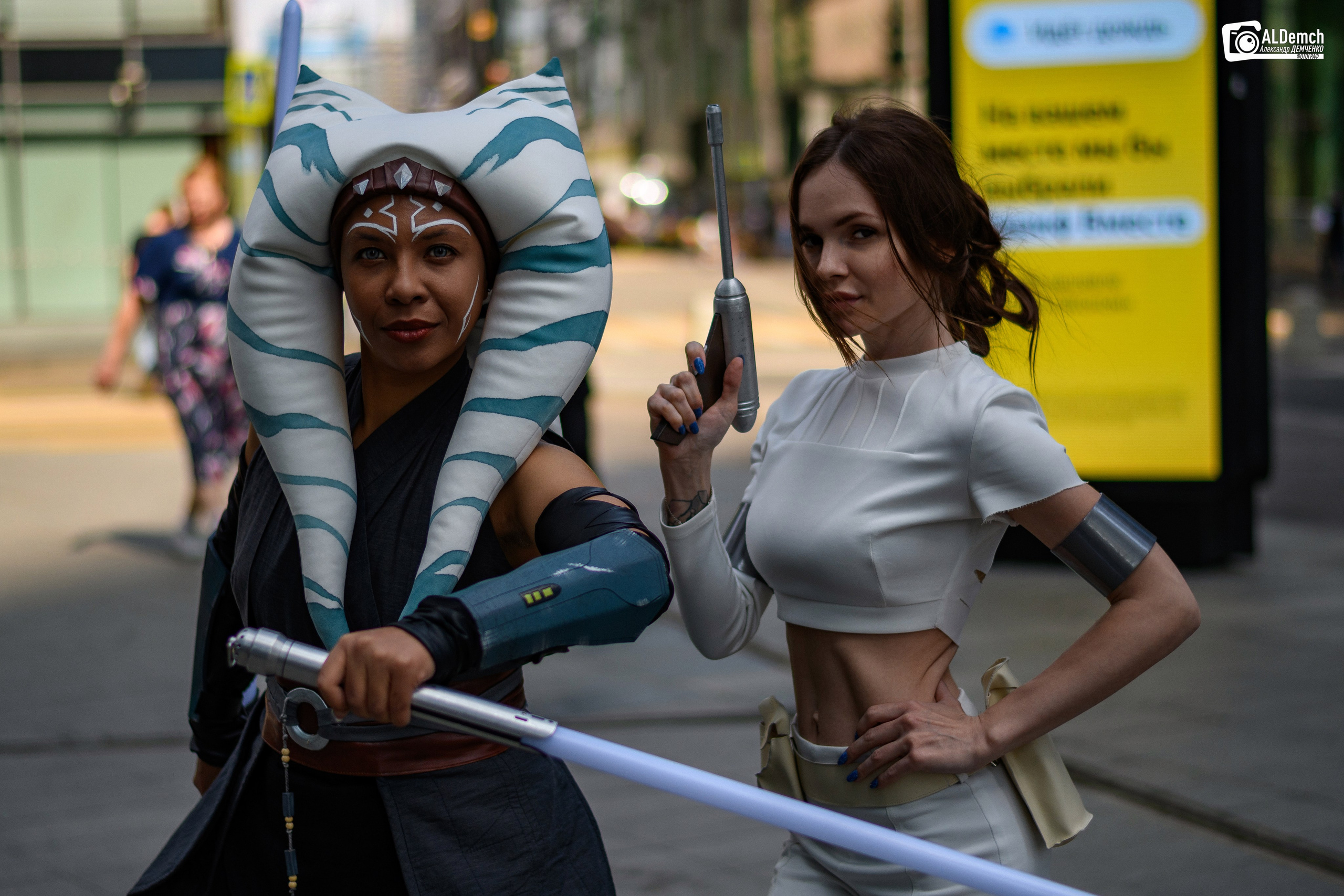 Асока Тано и Падме Амидала косплей фотосессия от фотографа в Москве. Персонажи из Звёздных войны (Star wars)