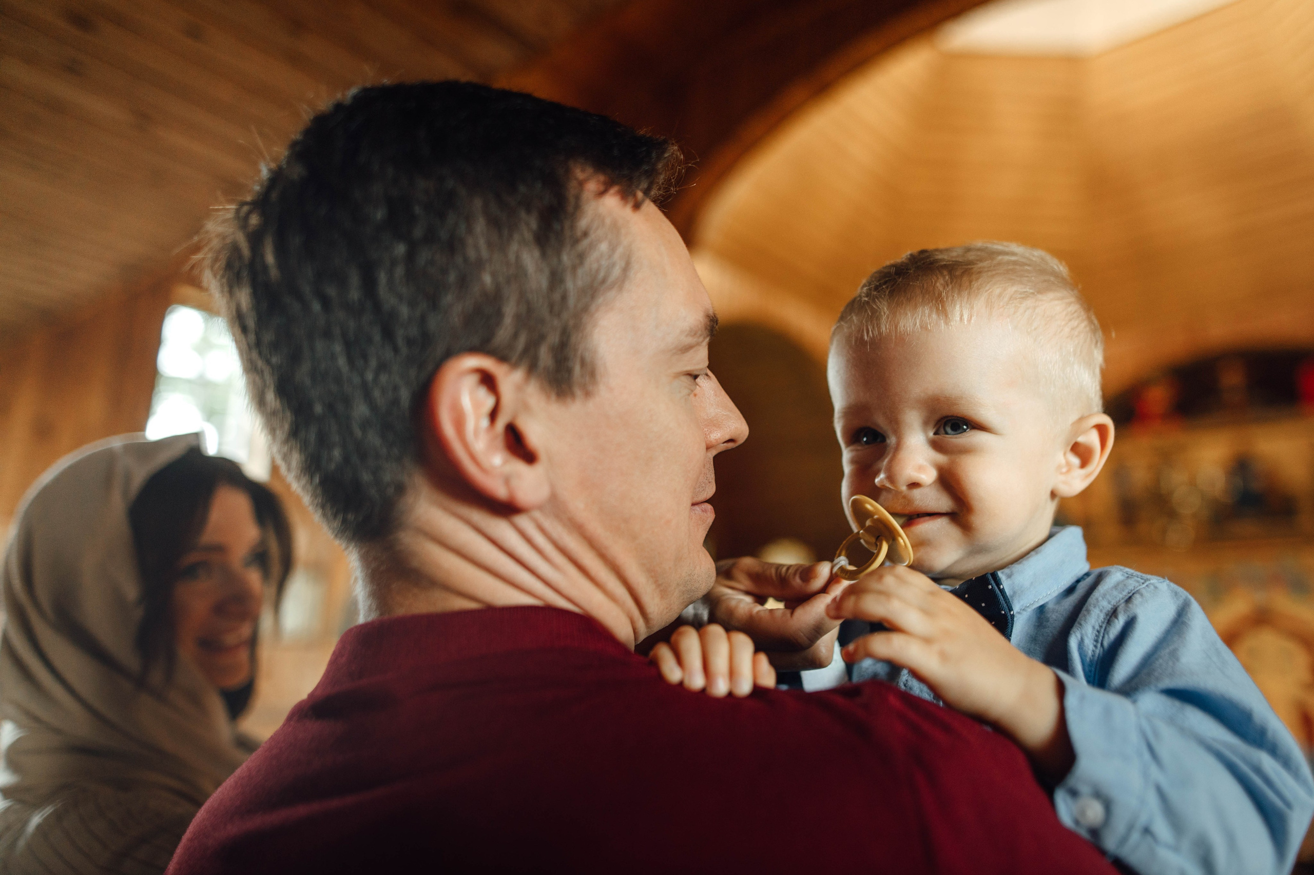 Крещение Тимофея, д. Киевец, храм Святой Троицы, август 2025