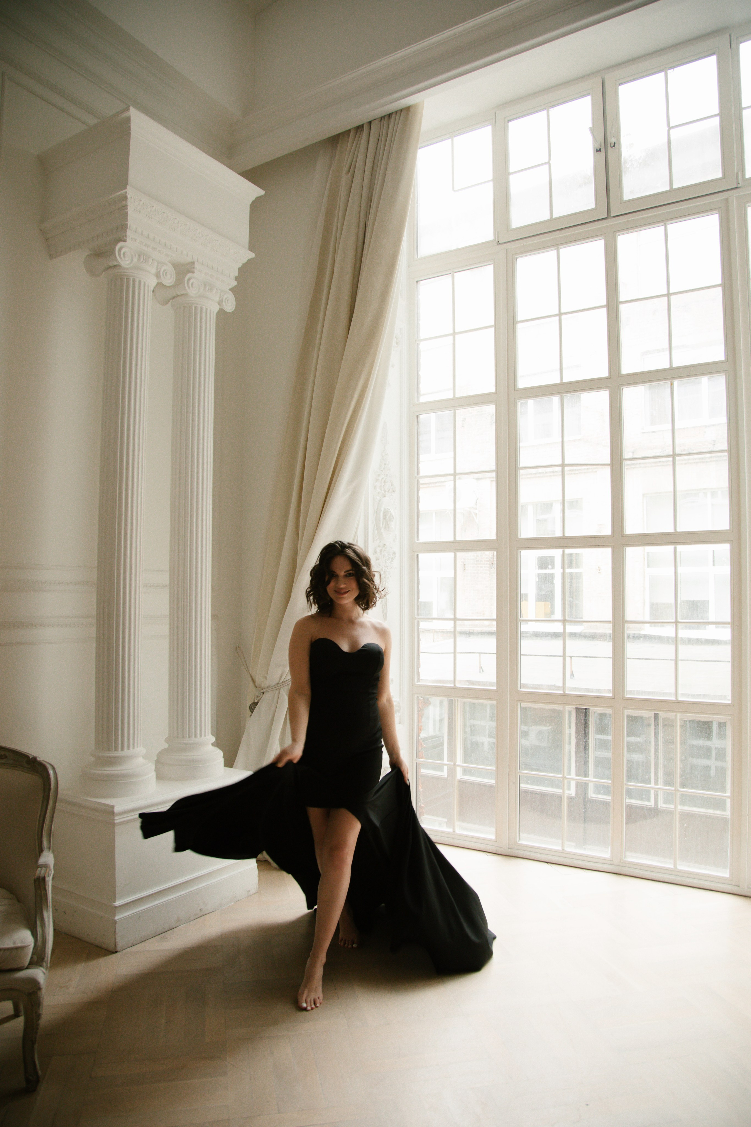 Чёрное платье. Свадебный и семейный фотограф Анастасия Романова в Москве и Московской области