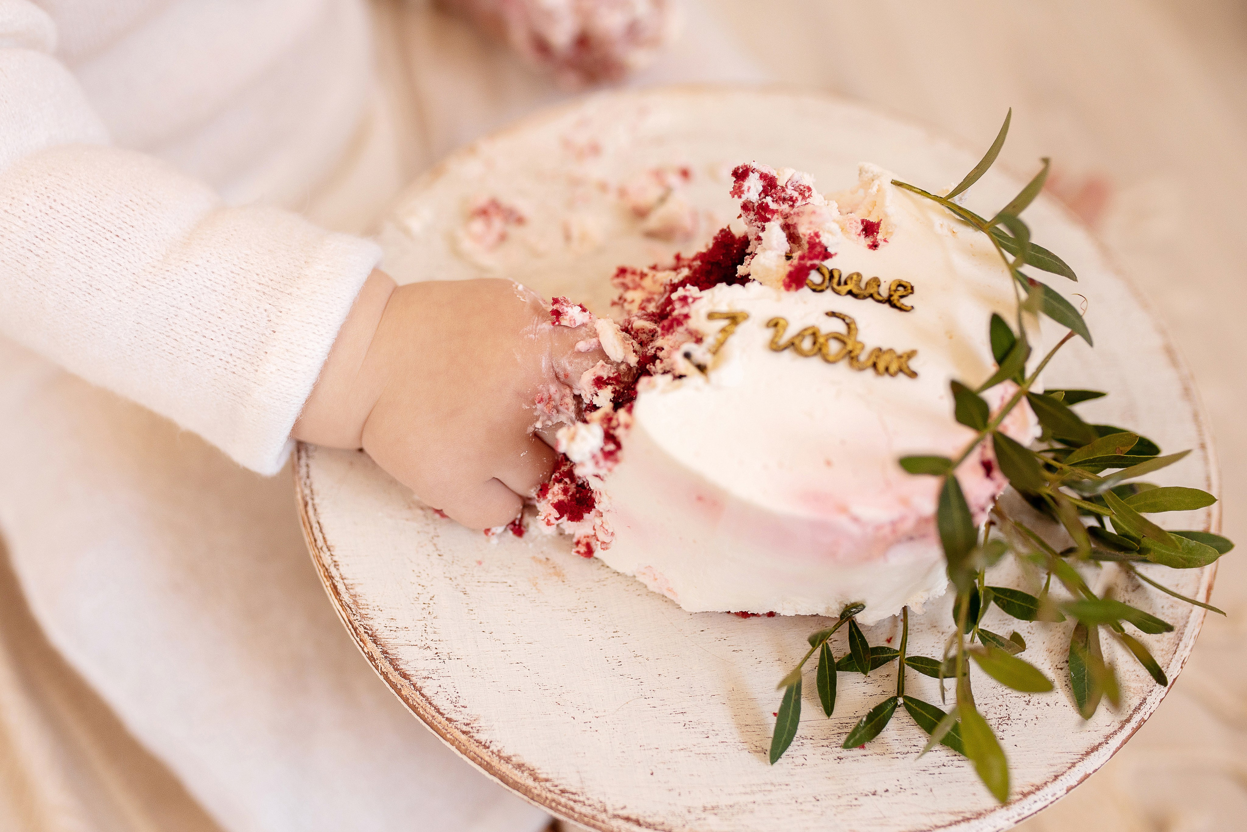 Первый тортик. Фотограф новорожденных и детей до года в Челябинске Иванова Елена