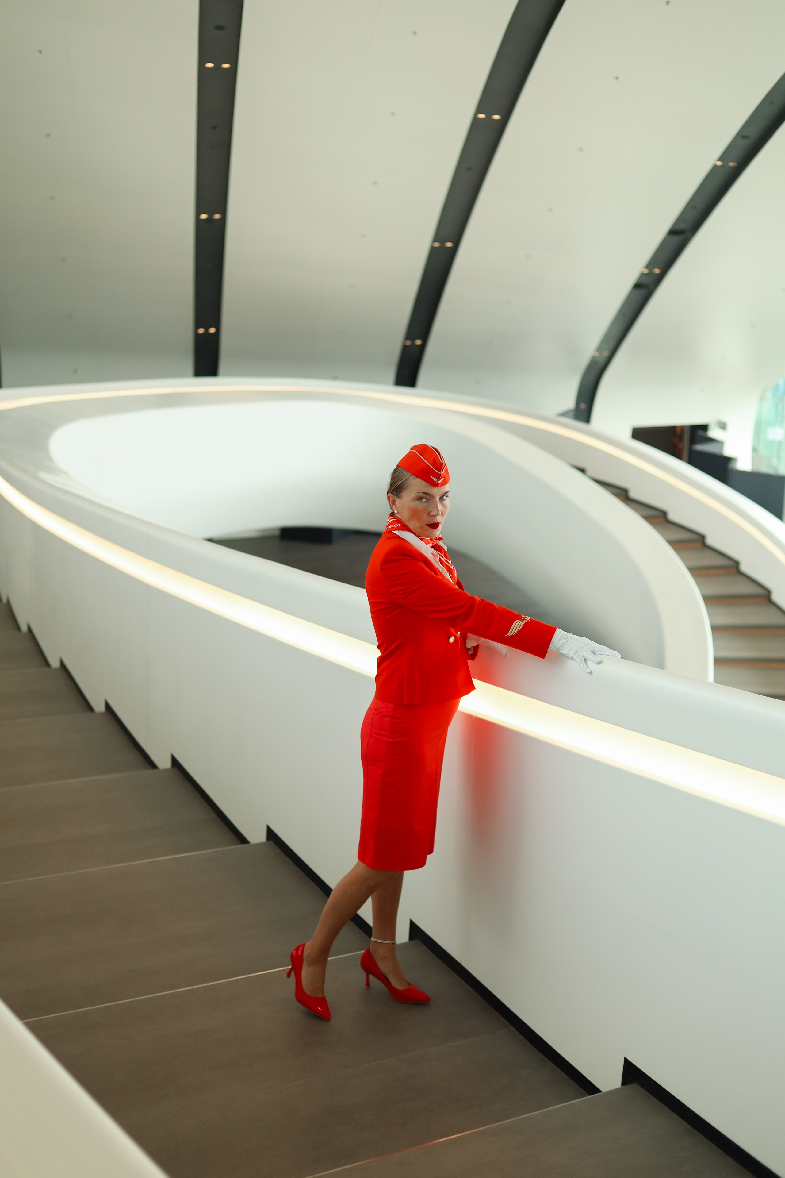 Прекрасная стюардесса. Аэропорт. Лахта-центр. Портфолио