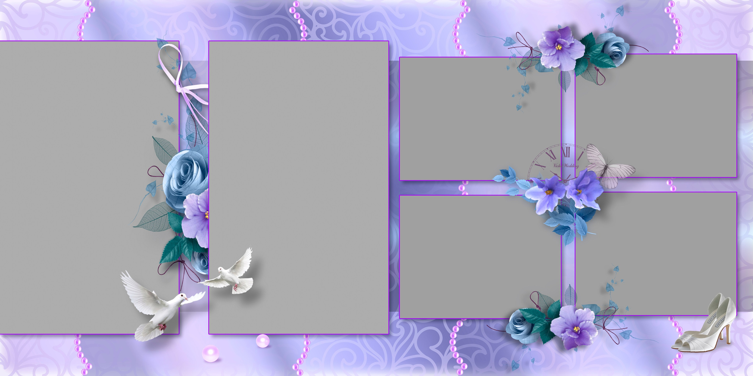 Дизайн СВАДЕБНЫЙ «Магия фиалок». Medlori fotobook Выпускные альбомы в Липецке Лариса Медведева