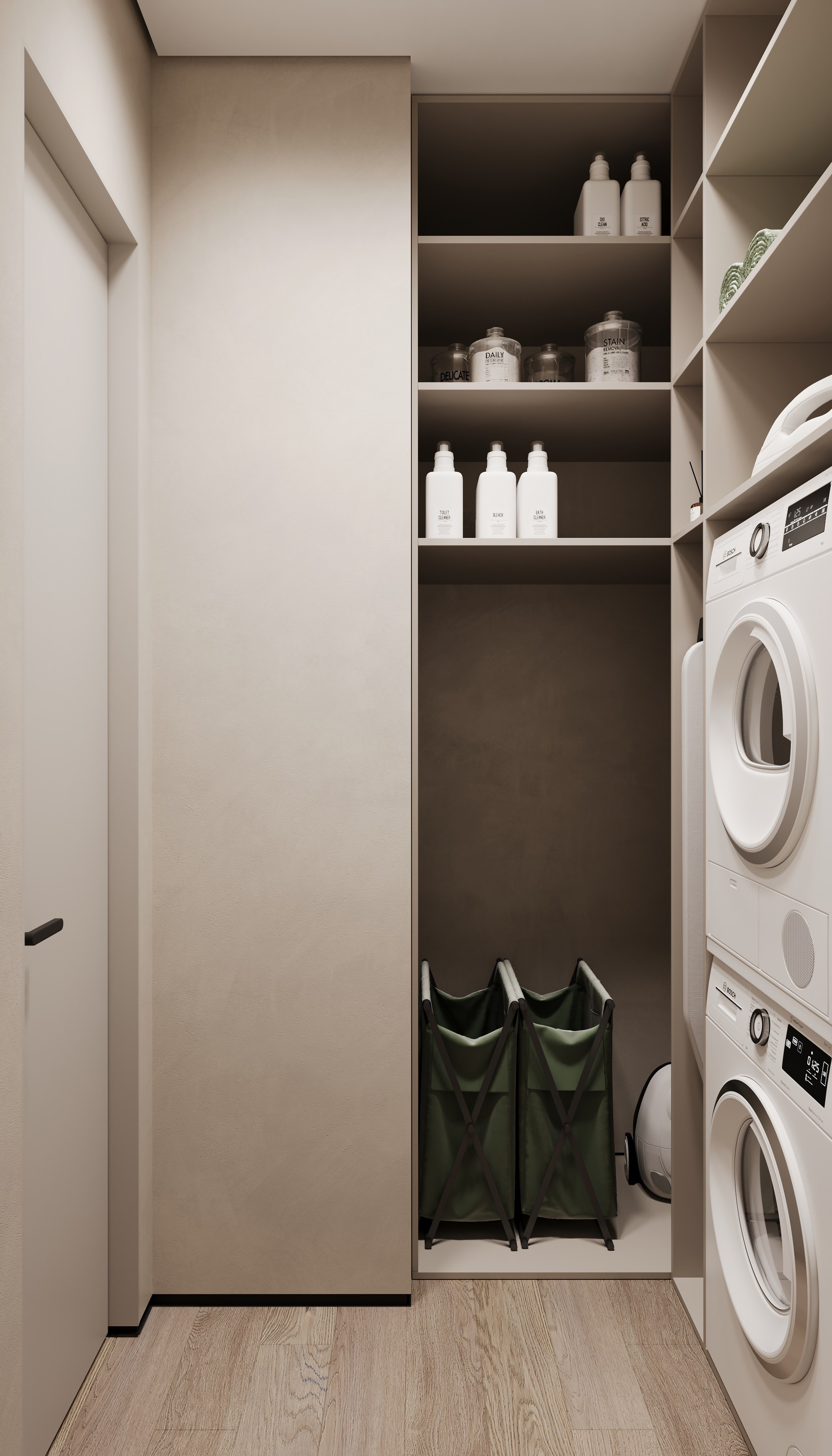 Bottle and Beige. Дизайн интерьера | 3D визуализация | Миланская Марина