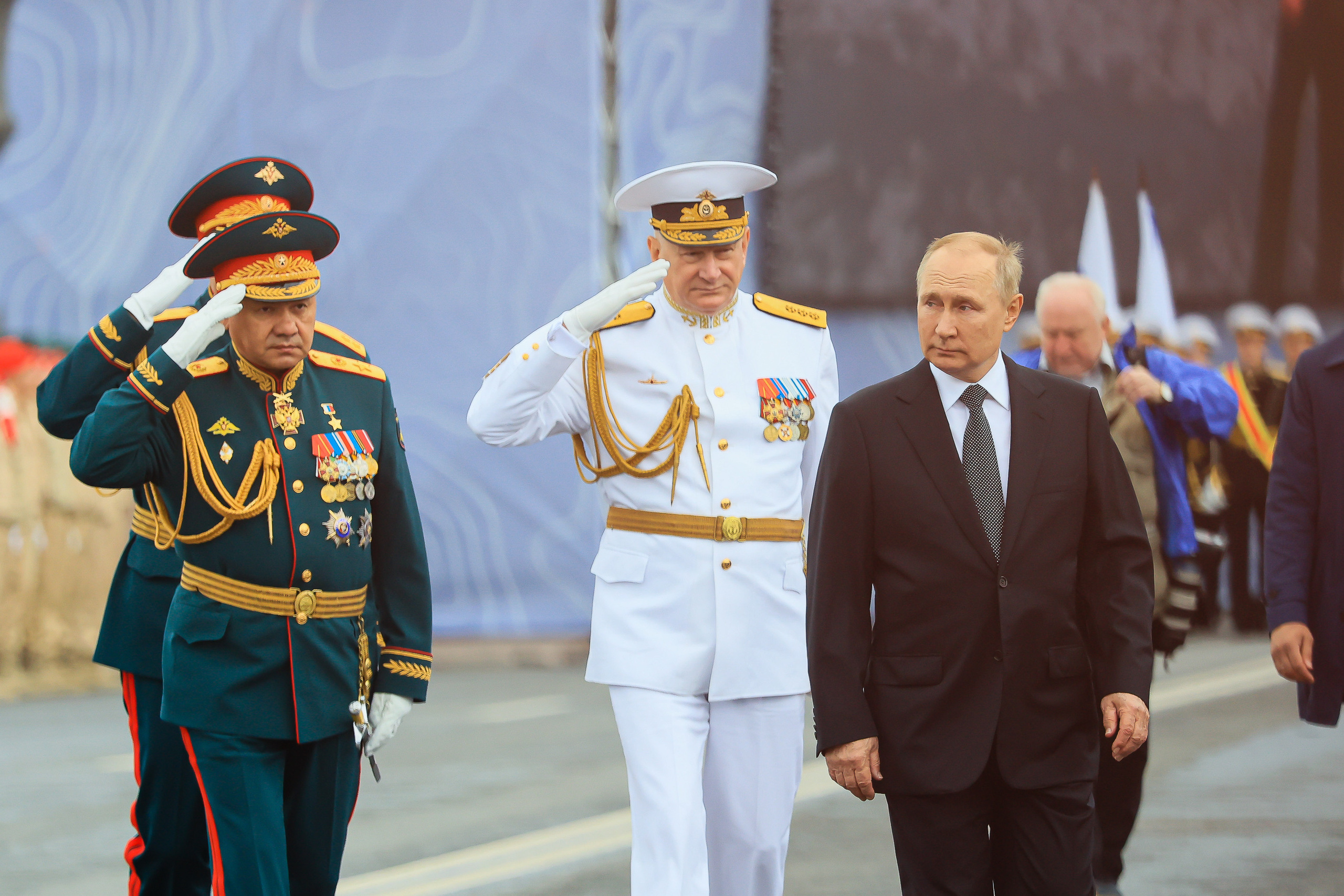 Владимир Путин на День Военно-морского флота — 2022 в Санкт-Петербурге. Моя фотография