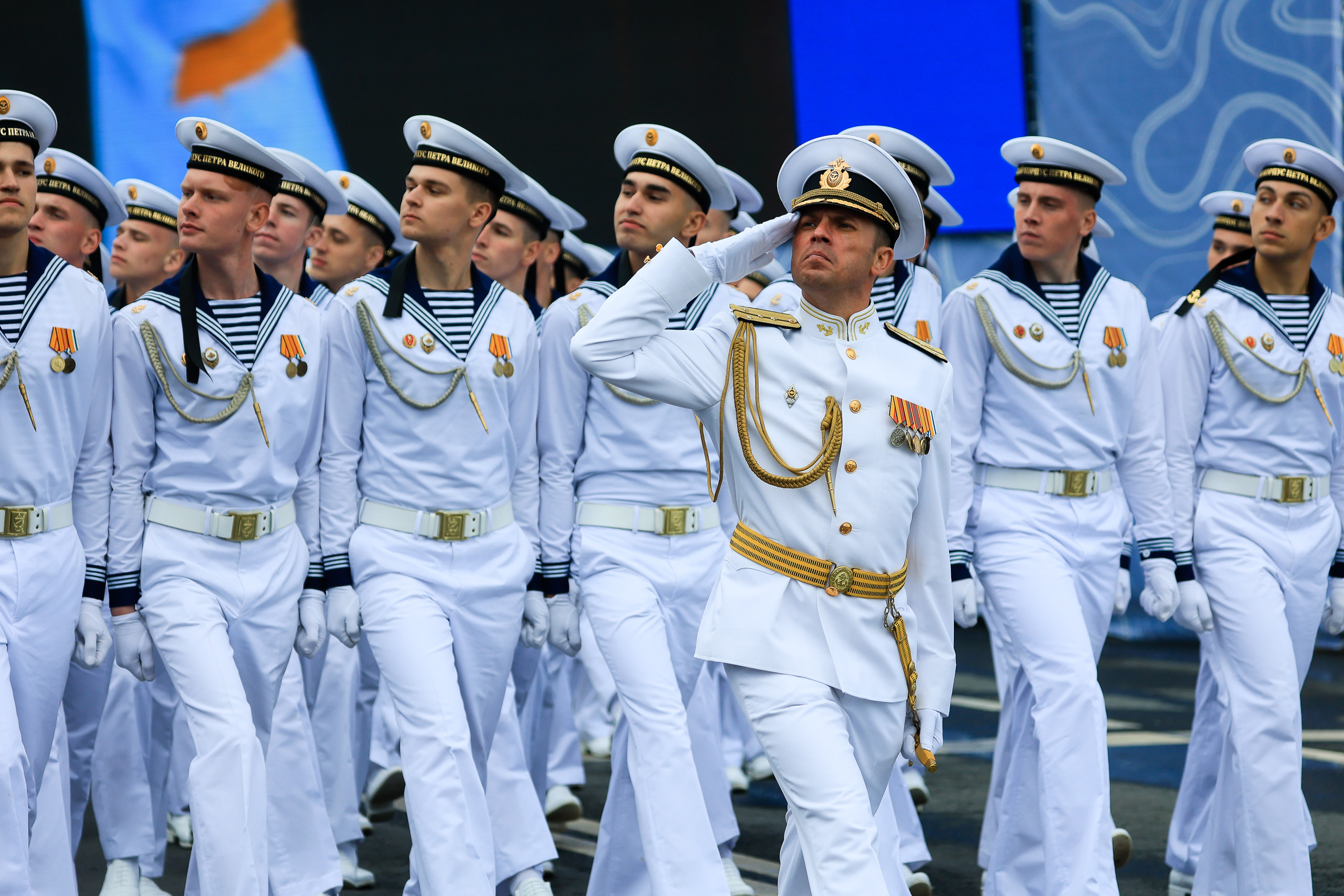 Владимир Путин на День Военно-морского флота — 2022 в Санкт-Петербурге. Моя фотография