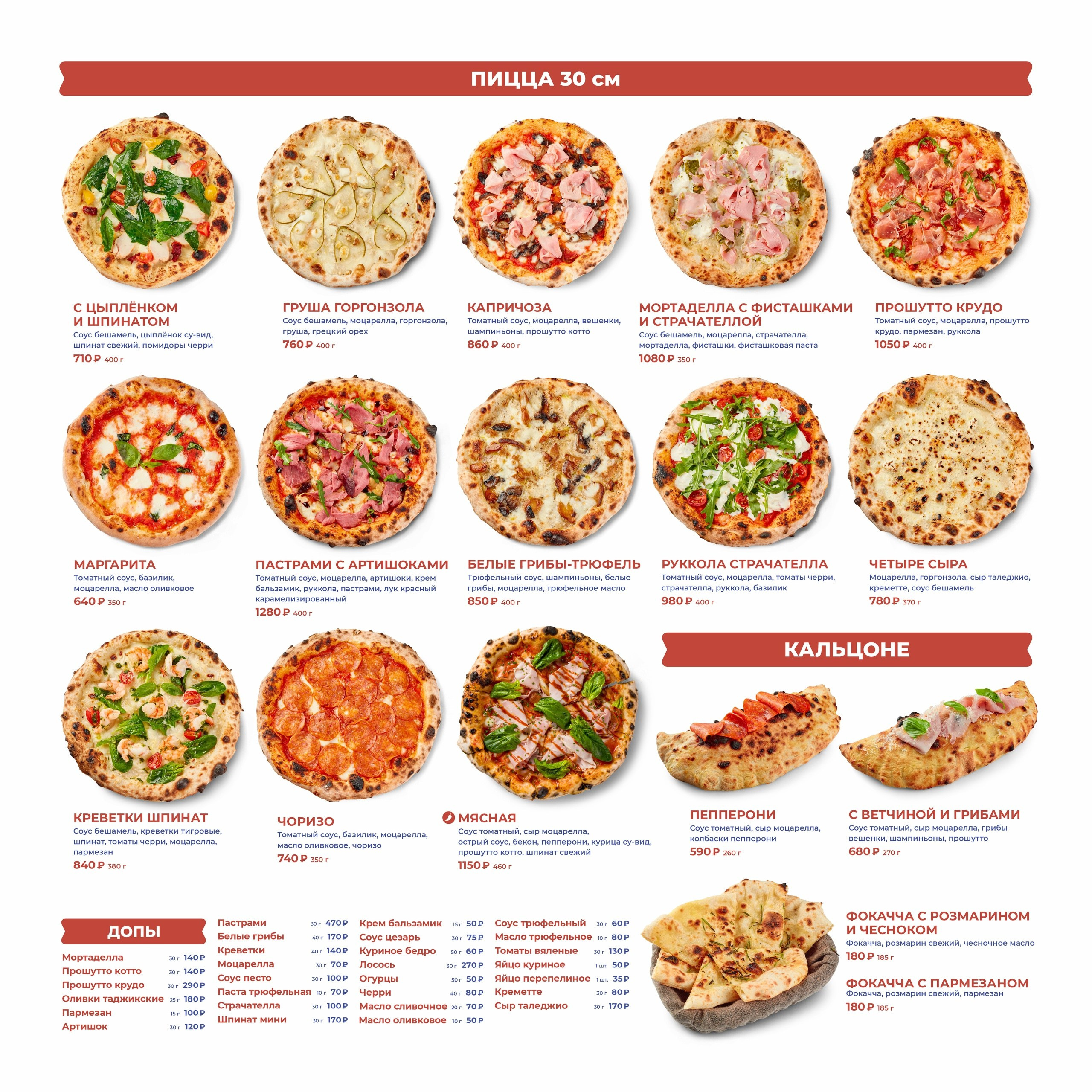 Дизайн меню на заказ