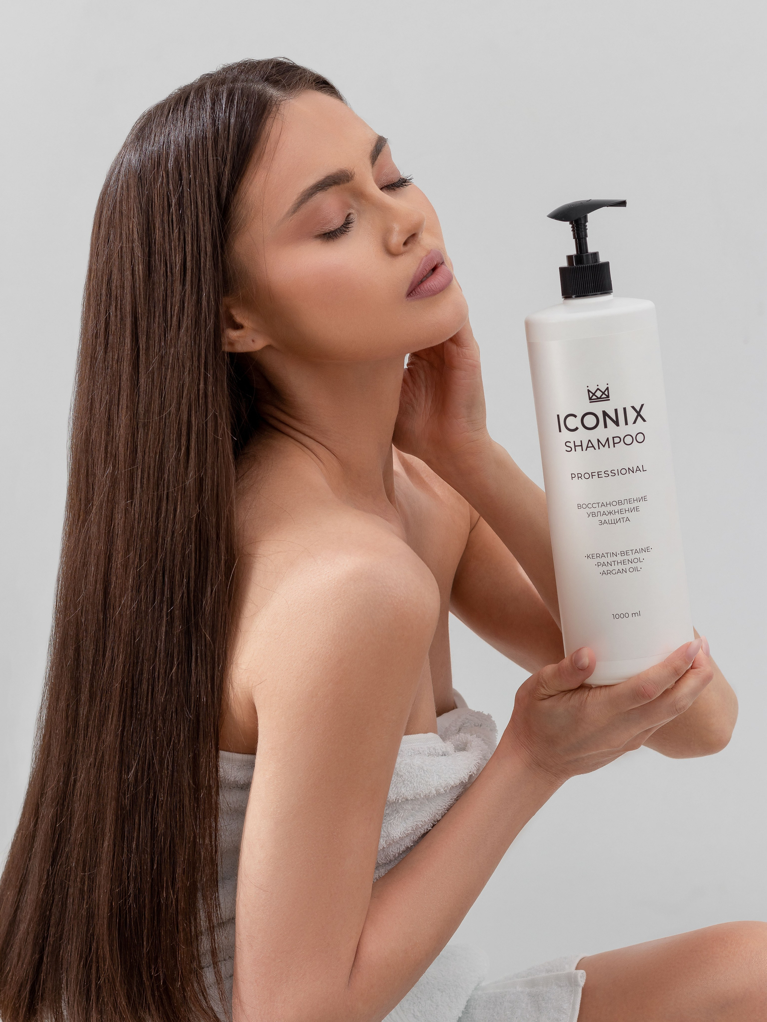 Фото шампуня iconix. Предметный фотограф Северова Екатерина | Профессиональная предметная съёмка фото и видео в Санкт-Петербурге