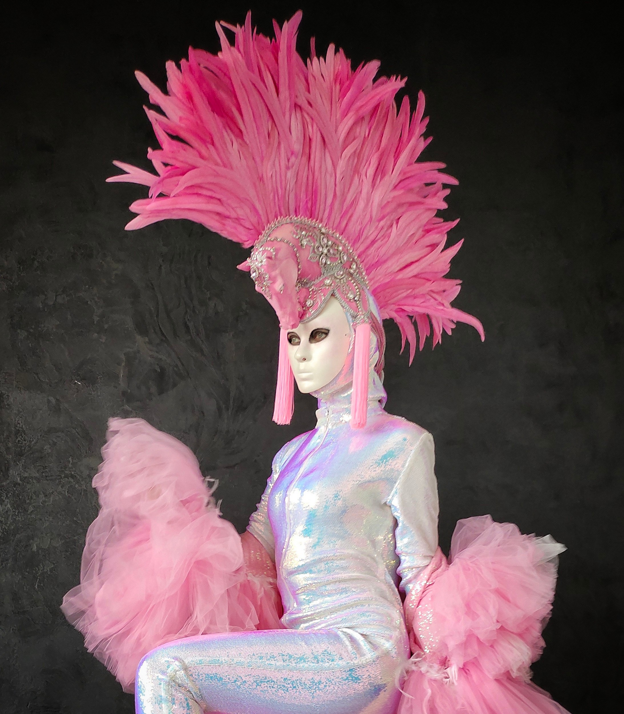 Костюм стилизованный под лошадок. Мимы и Ходулисты на встречу гостей. Москва