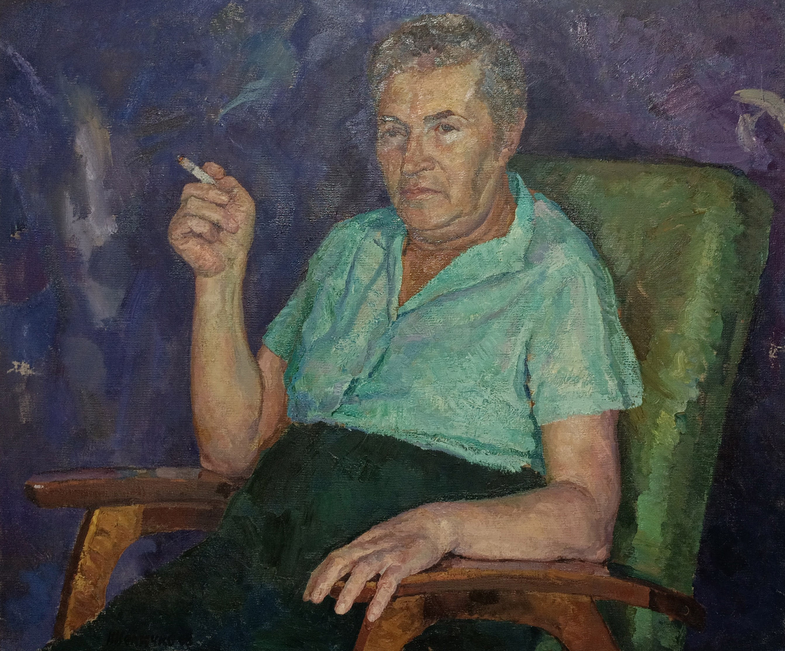 «Портрет матери» 1963 год. Художник Величко Вадим Семёнович