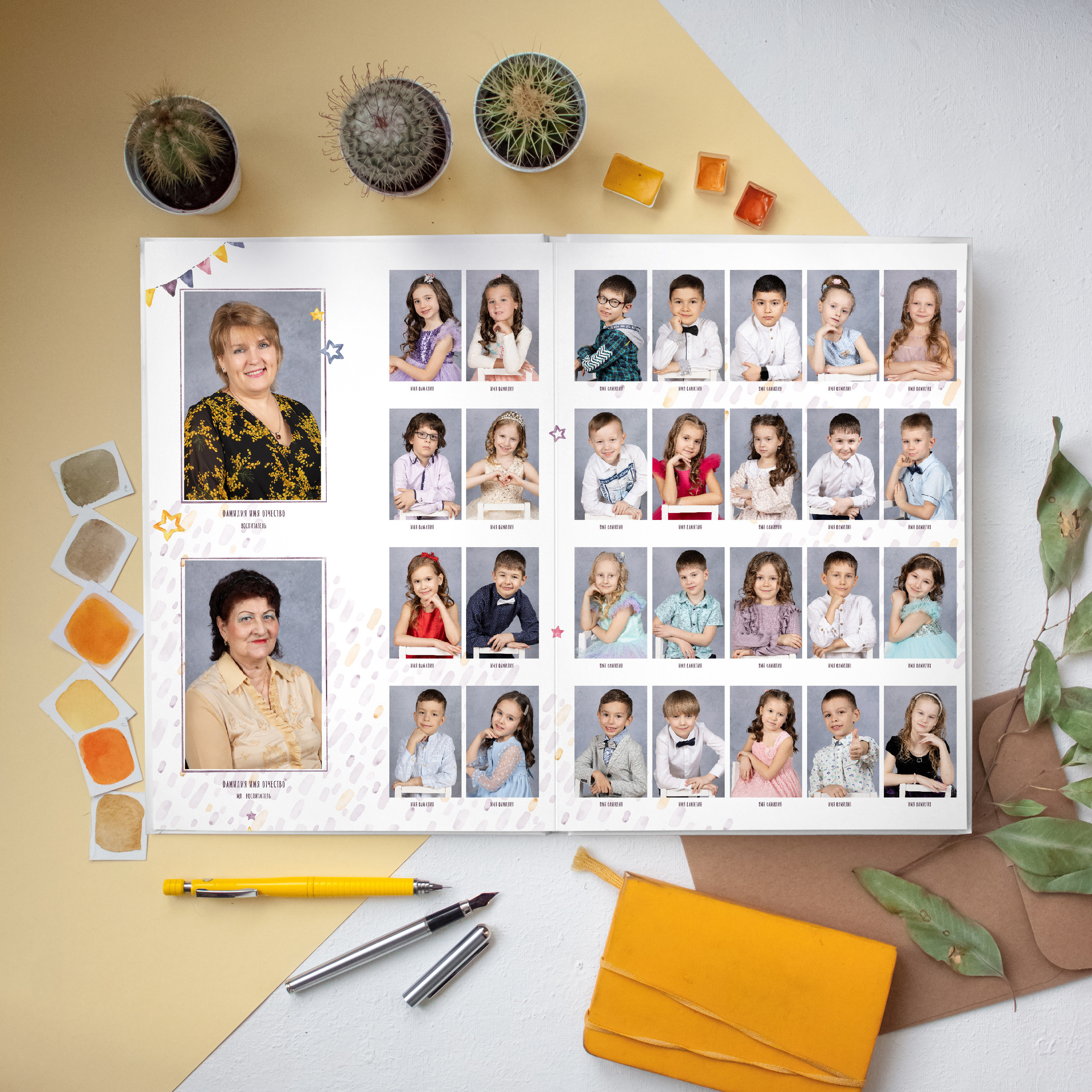 ДС АЛЬБОМ 4 разворота (1). Выпускные альбомы для школ и детских садов