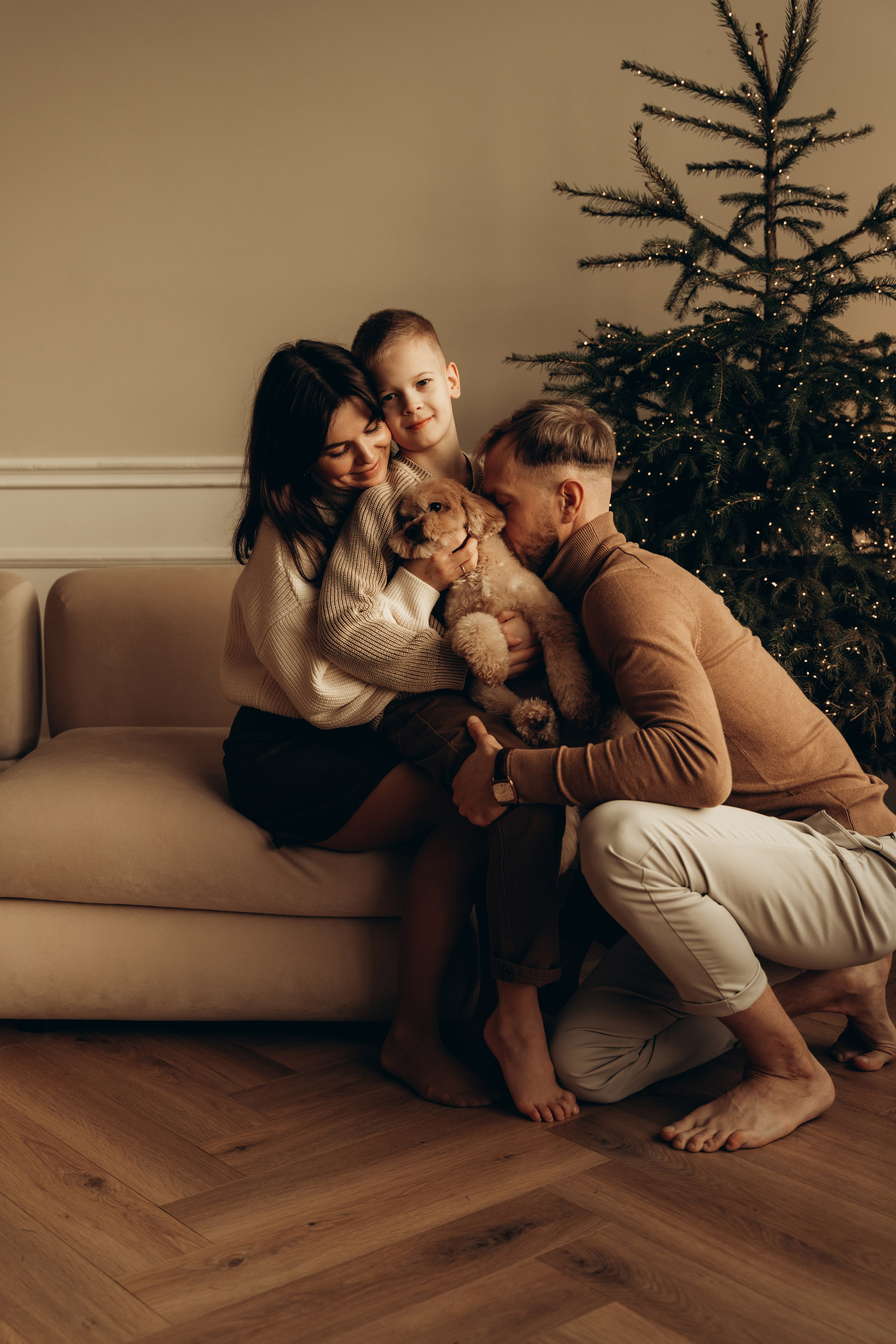 Анна, Евгений, Марк и Тоффи. Фотограф Мария Миллс | Минск