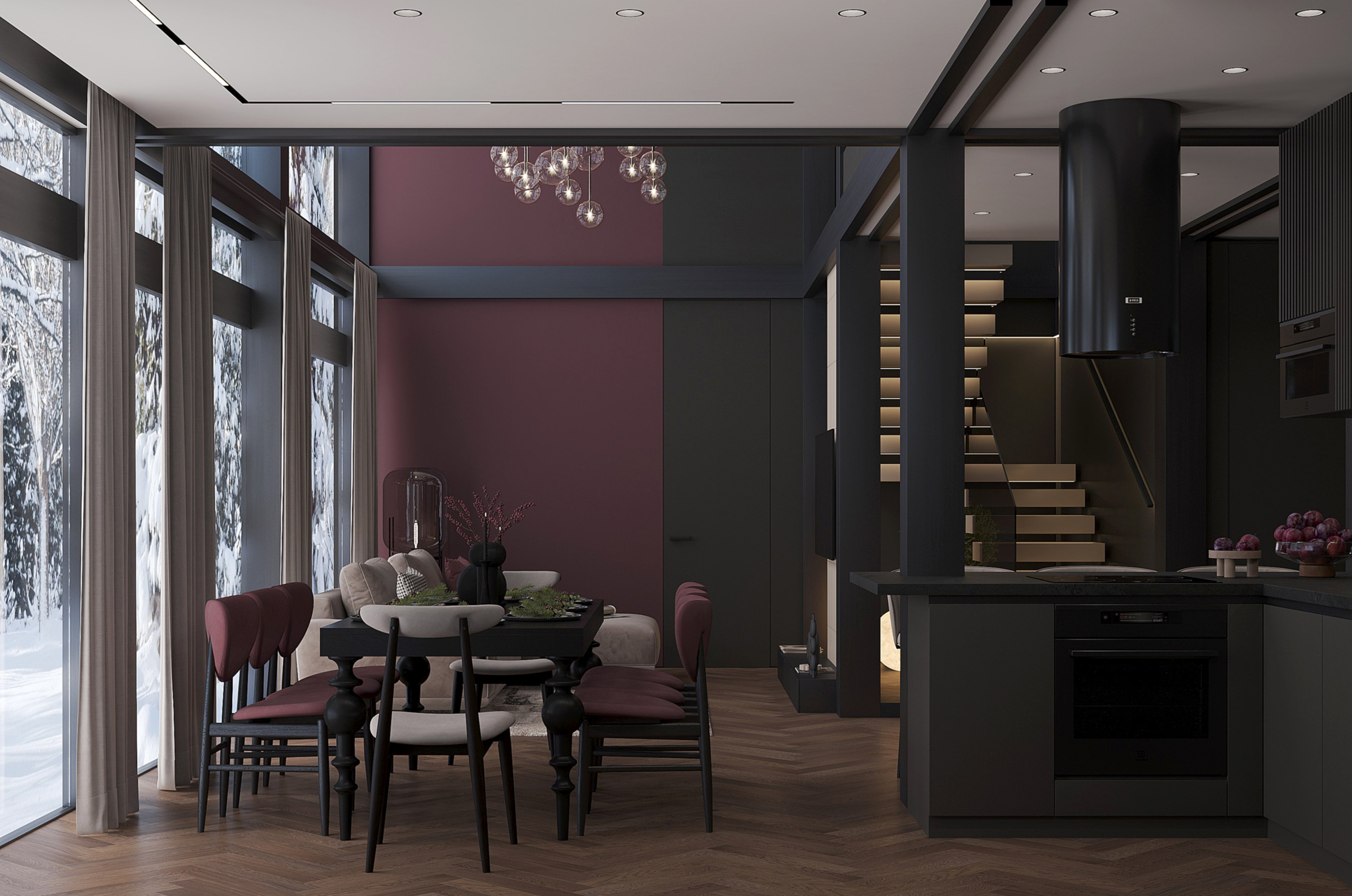 Проект Фахверк Омск. Студия дизайна интерьера Лактионовой Елены