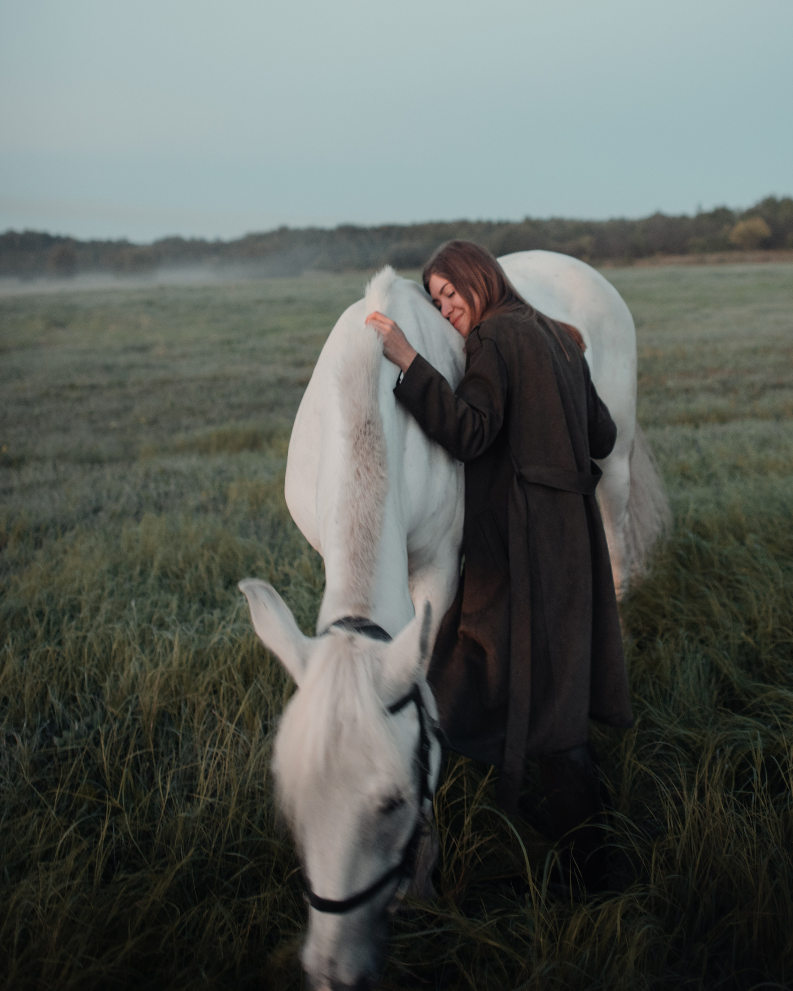 Конное: рассвет на поле с Лерой и Златой. Портфолио