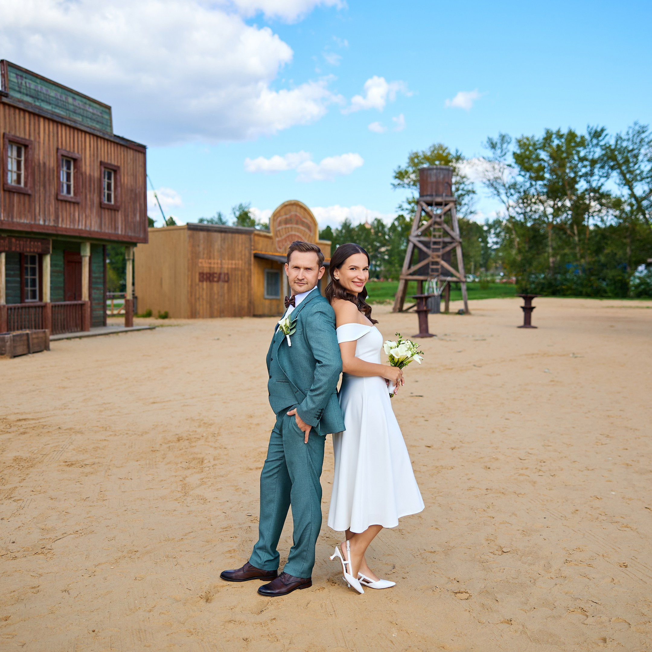 Свадебная фотосессия в Кинопарке Москино. Свадебный фотограф Сергей Колбинский
