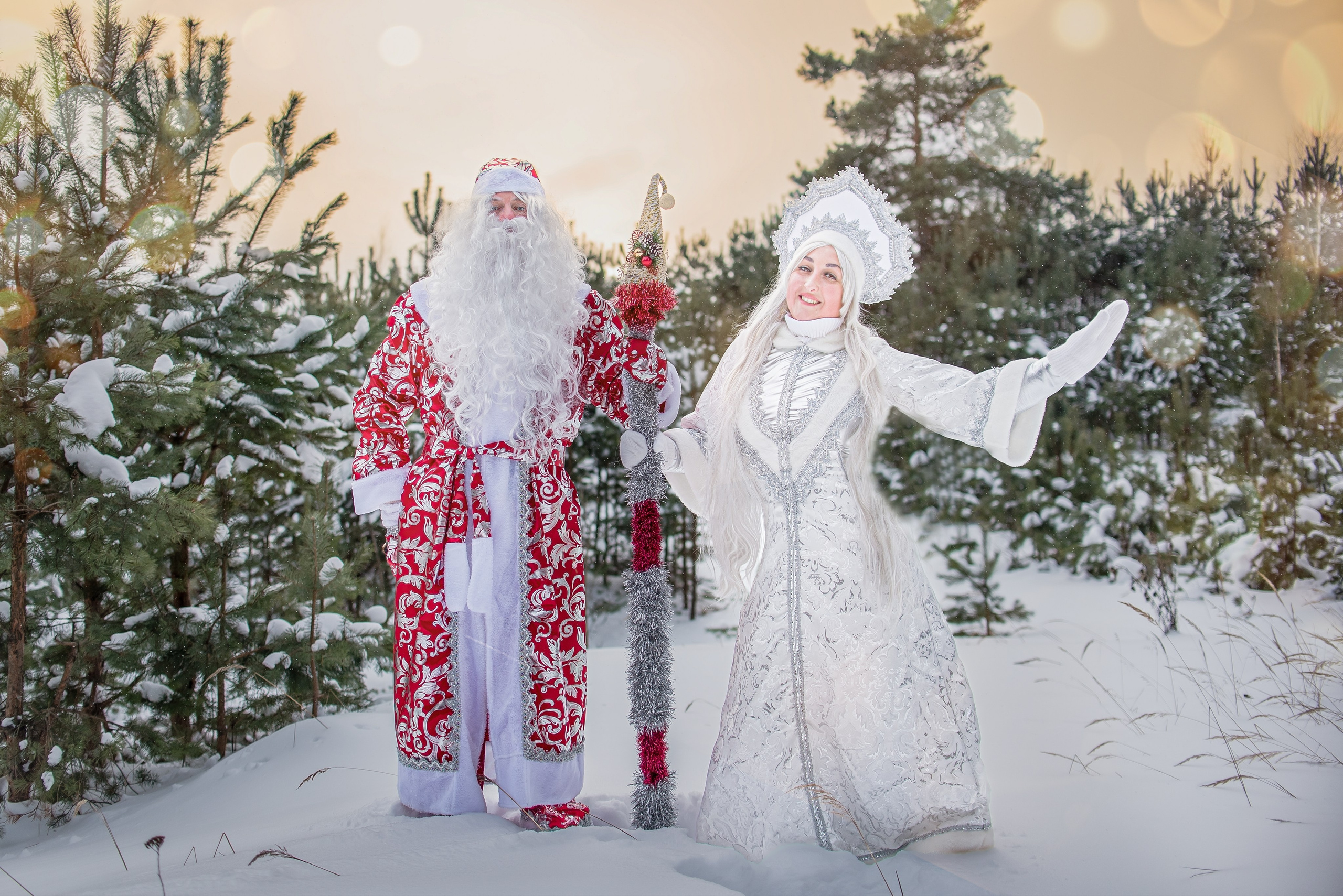 Дед Мороз и Снегурочка на фотосессии. Фотограф Макс Огурцов в Нижнем Новгороде