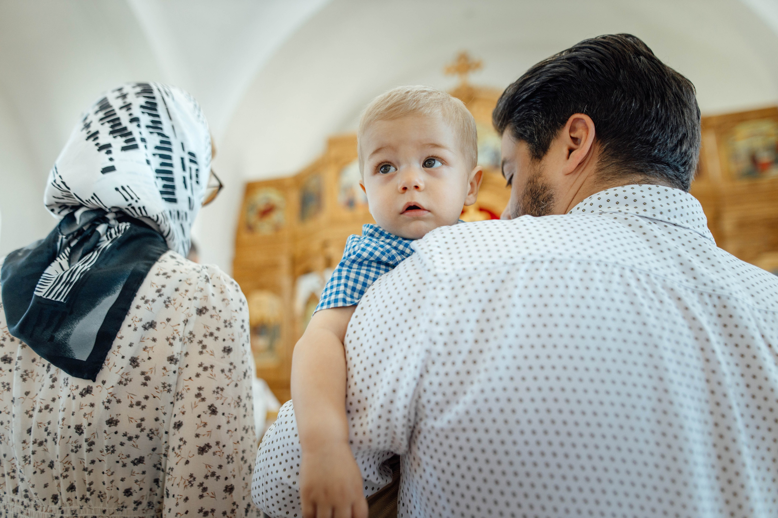 Крещение Энвера (Михаила), д. Колядищи, храм Успения Пр. Богородицы, август 2025