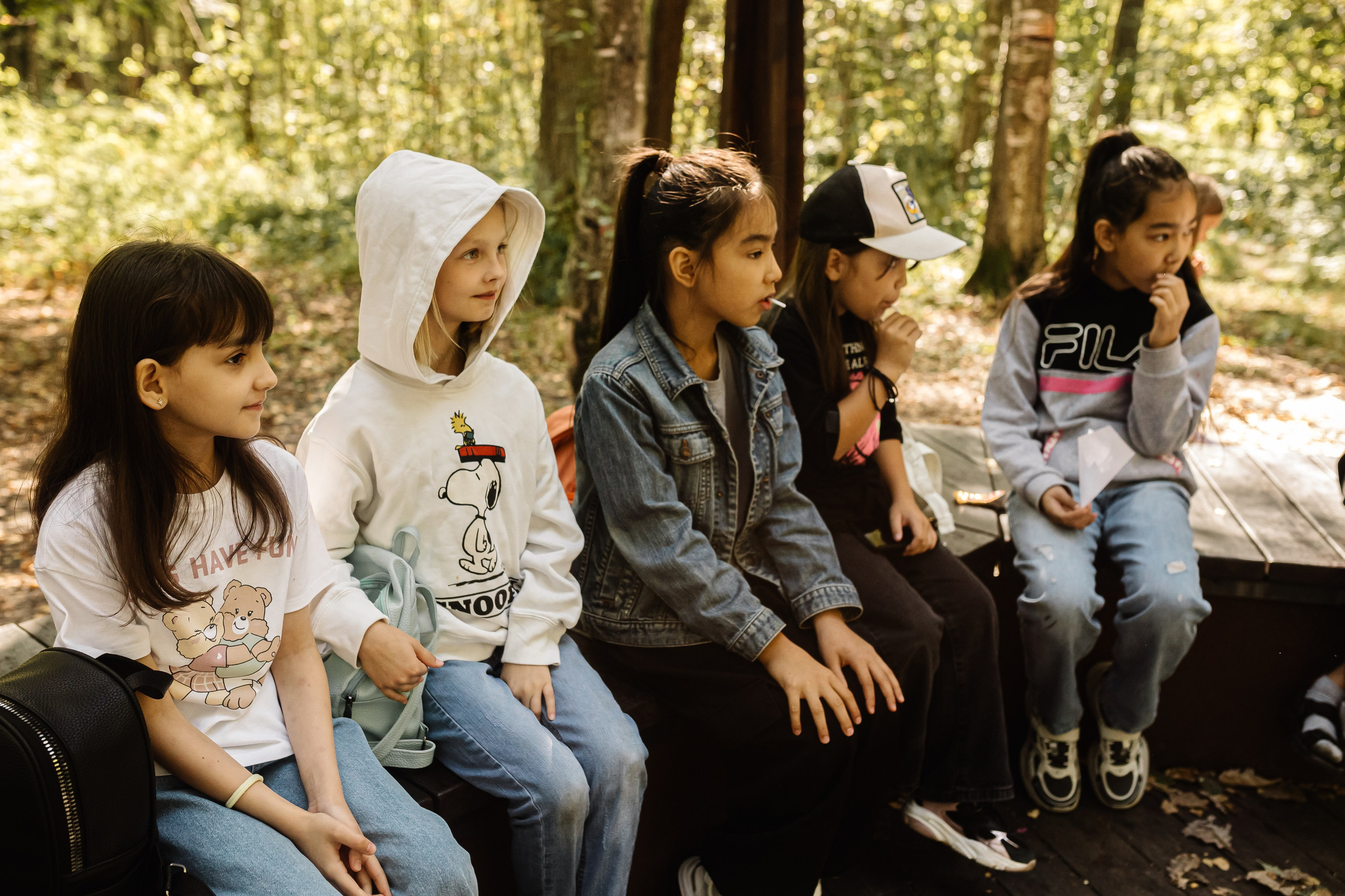 Репортаж школьной прогулки в парке. Семейный и женский фотограф в Москве Надежда Воробьева