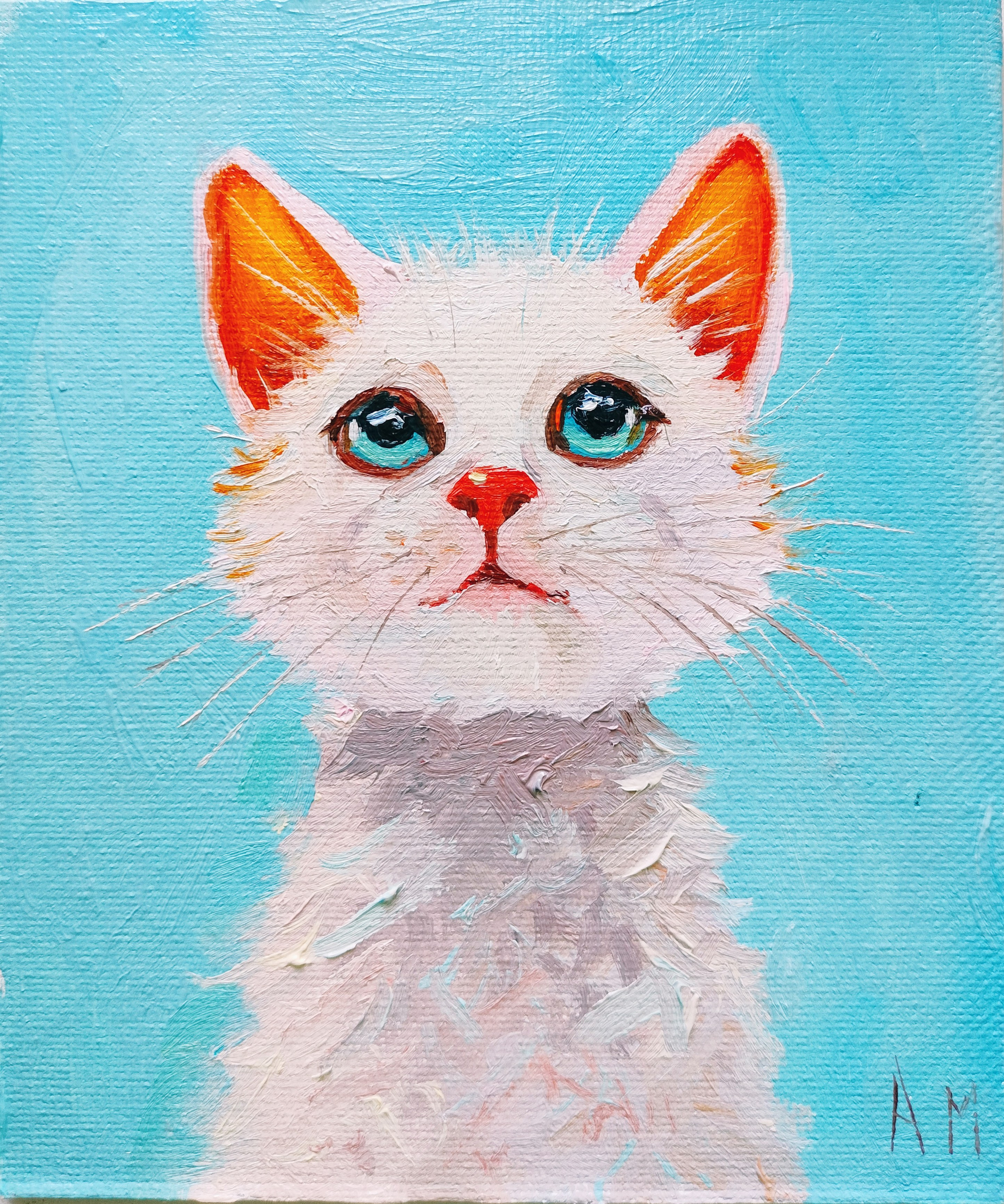 Купить картину маслом в Саратове кот