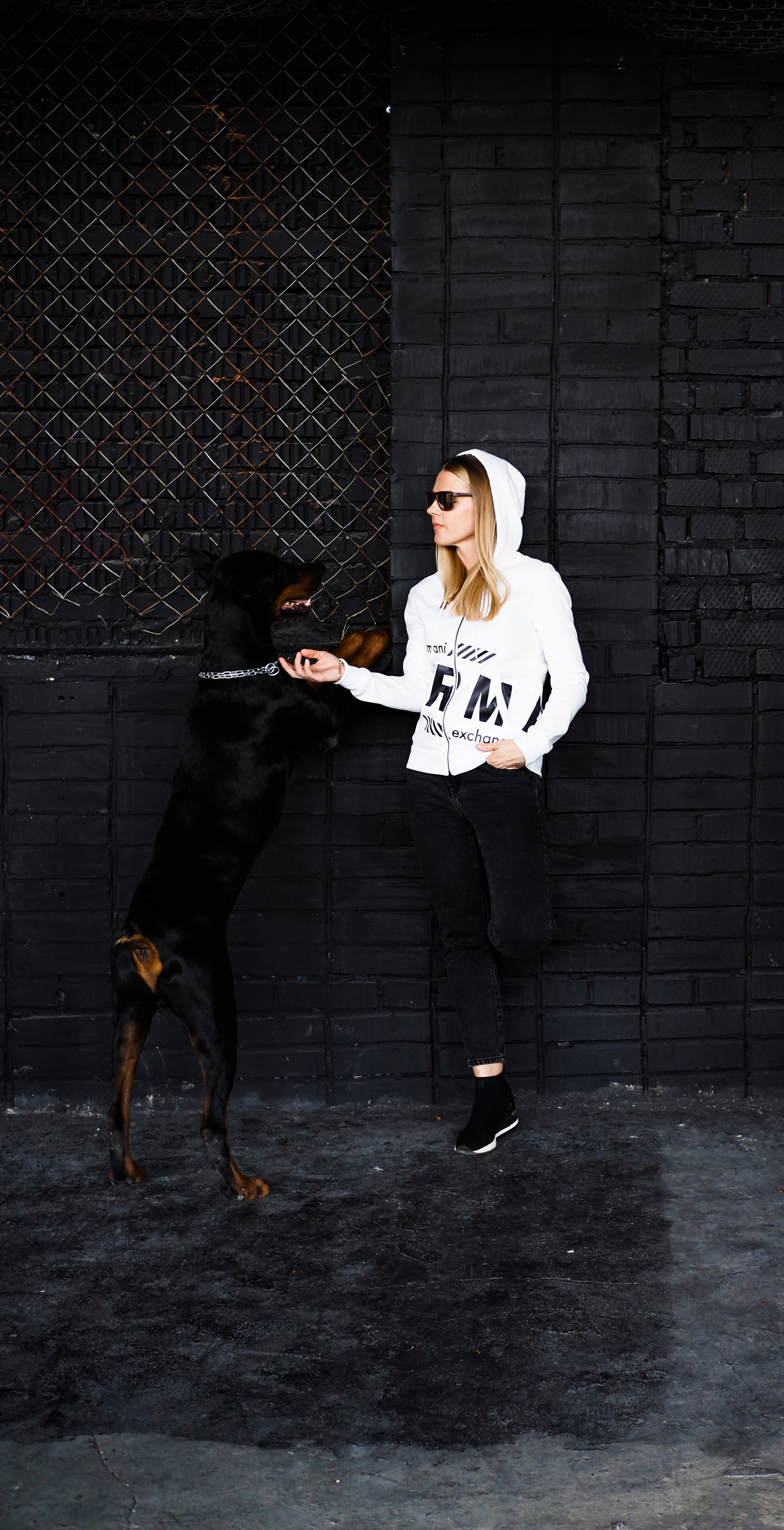 С доберманом. Фотограф Смоленск Дина Петровская