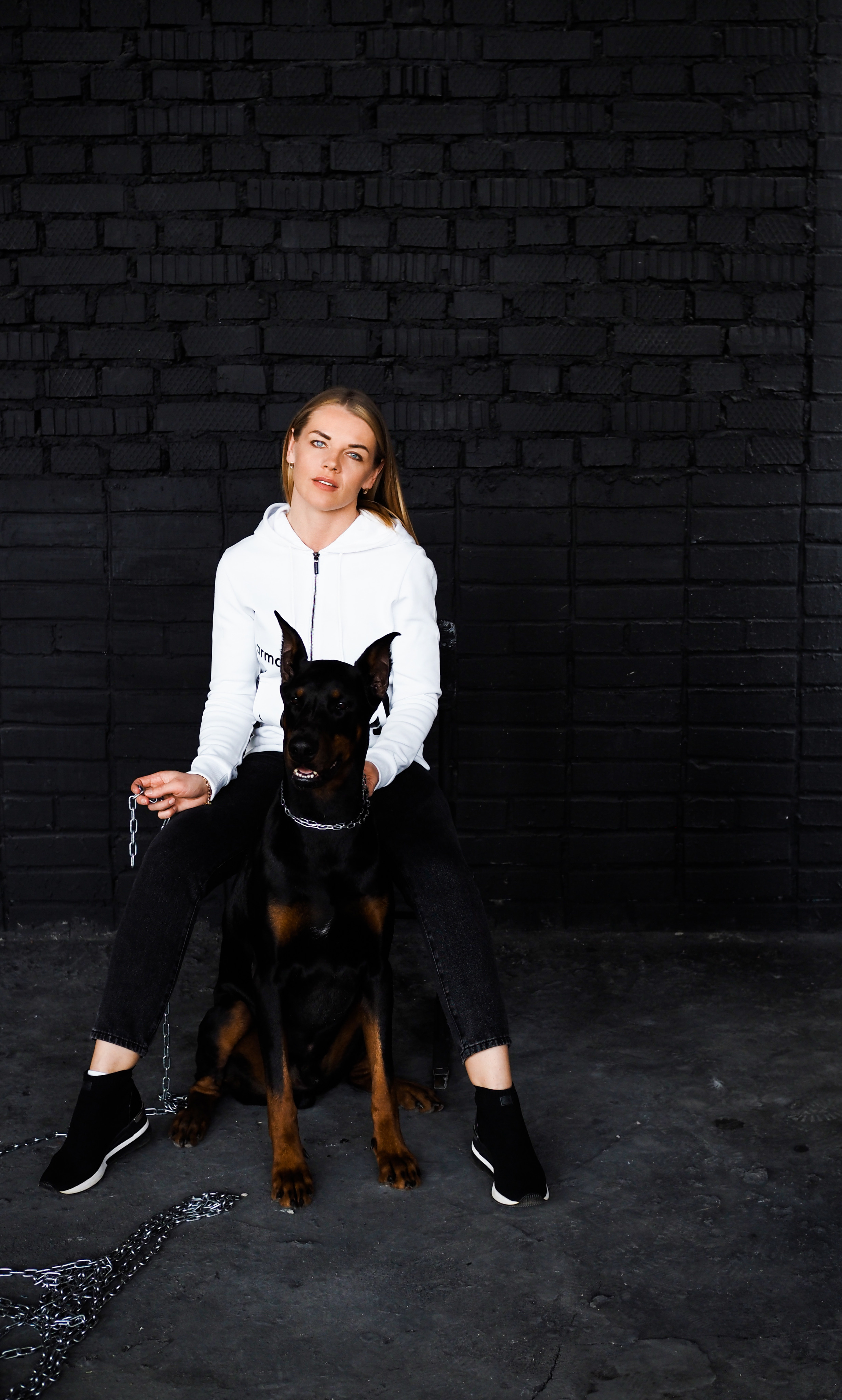 С доберманом. Фотограф Смоленск Дина Петровская