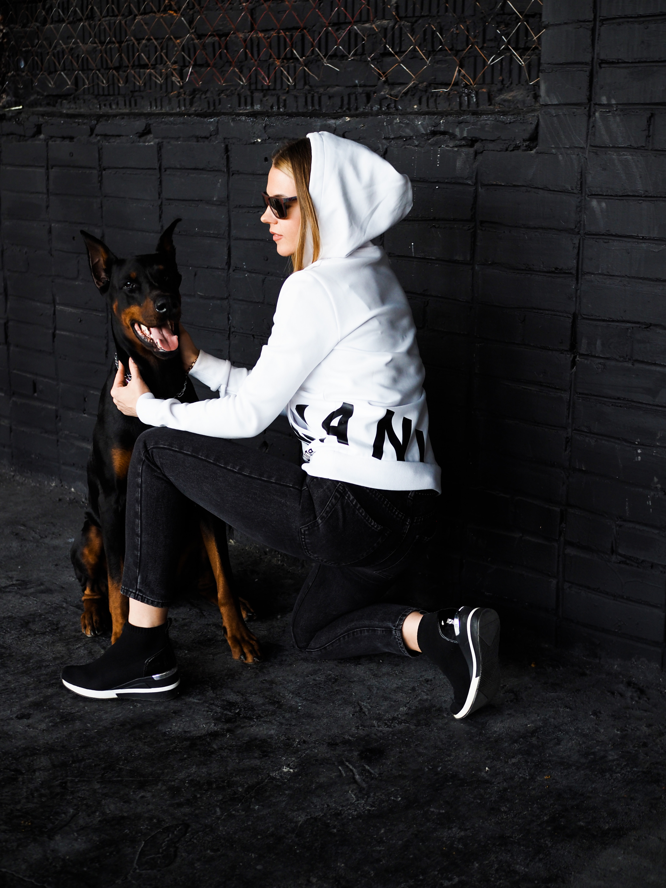 С доберманом. Фотограф Смоленск Дина Петровская