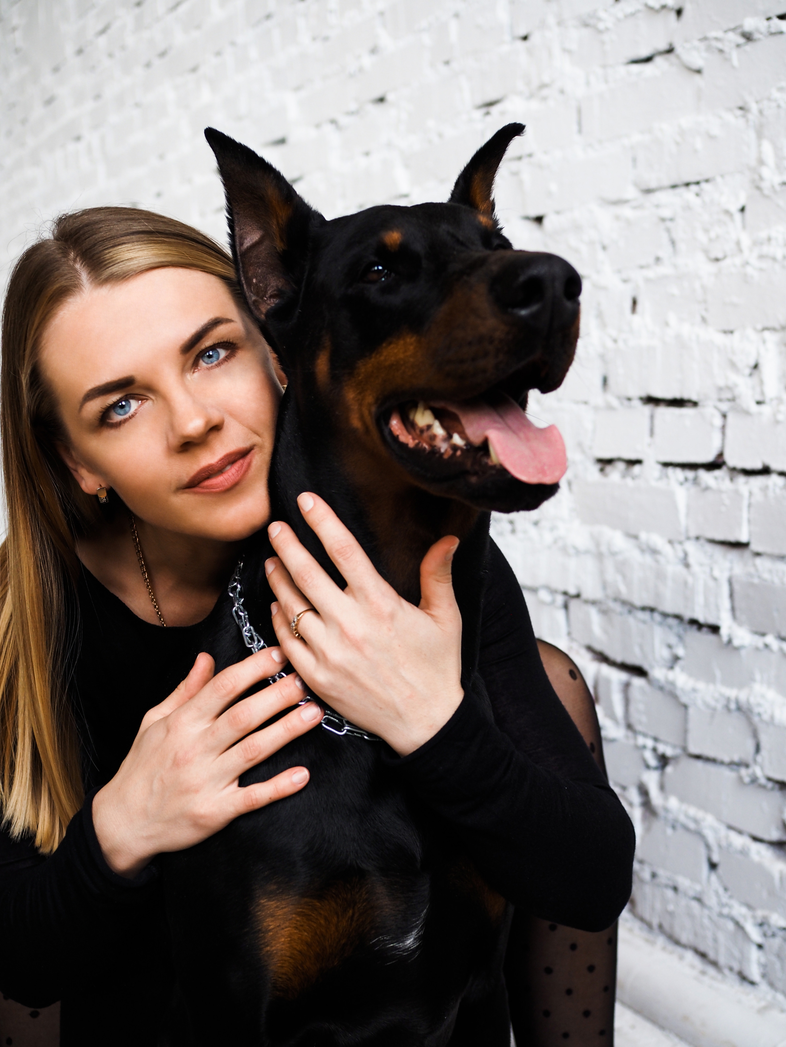С доберманом. Фотограф Смоленск Дина Петровская