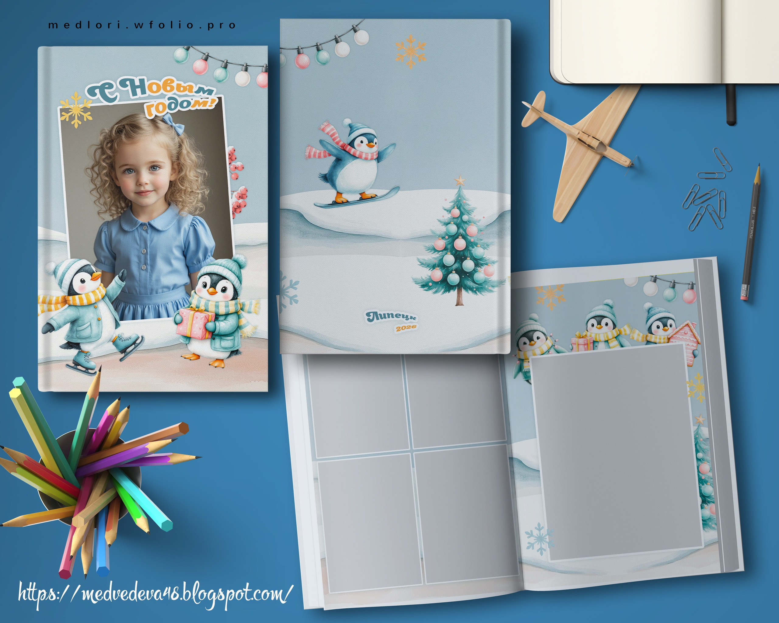 Выпускной альбом для детского сада Пингвины 1, фотограф Медведева Лариса, Липецк, medlori fotobook