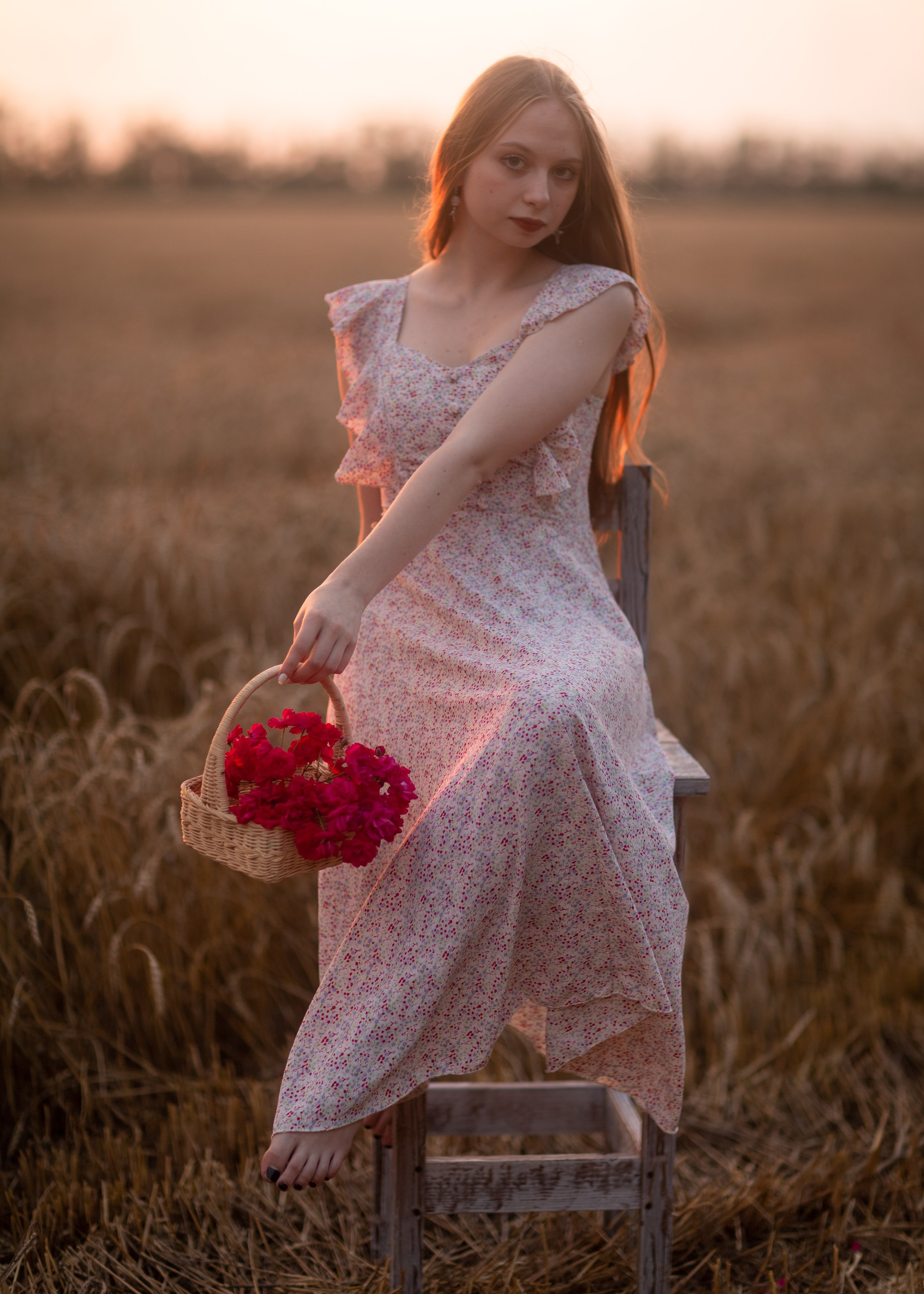 Закат в пшеничном поле. Фотограф в Приморско-Ахтарске Марьяна Чопко