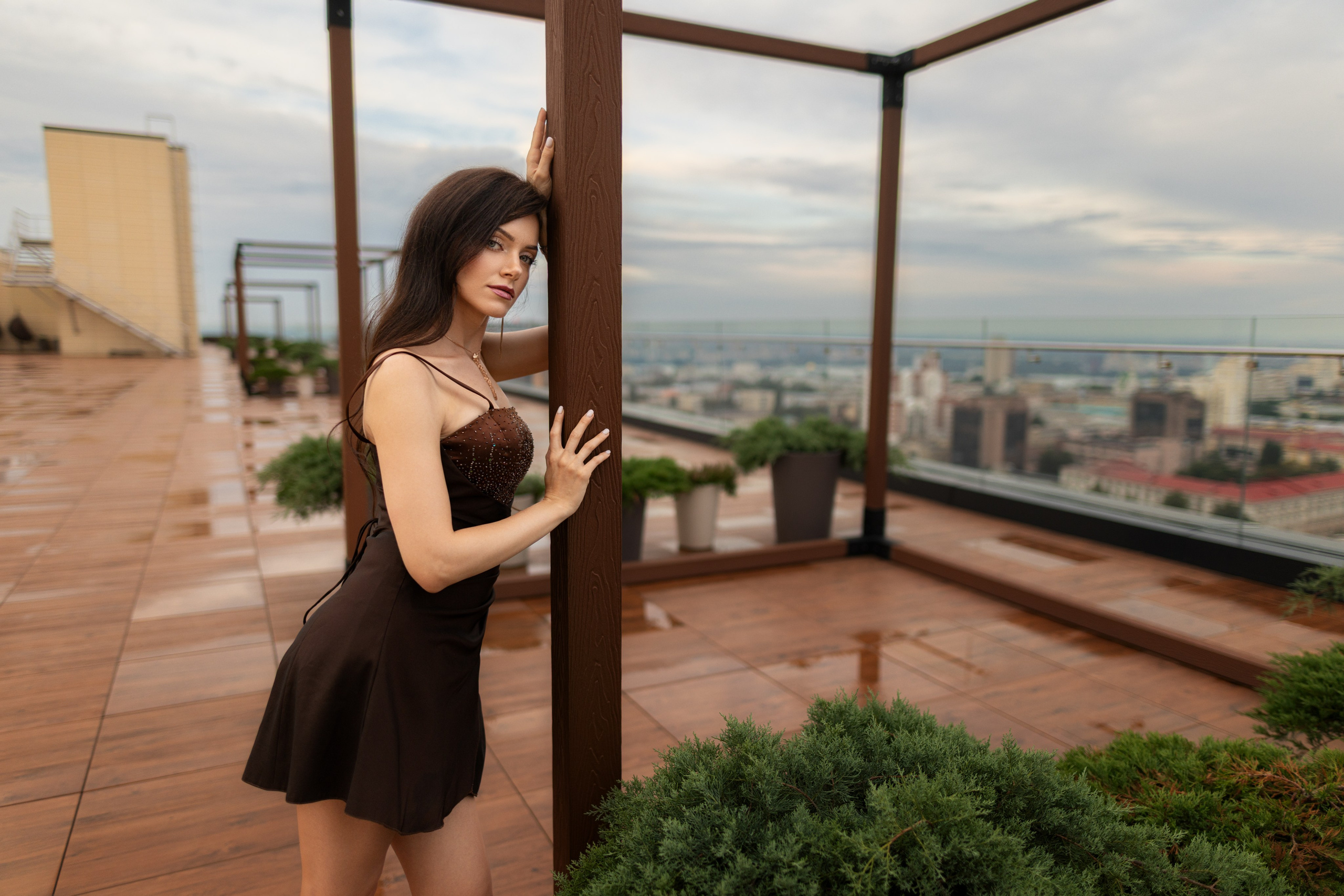 Вечерняя съемка на крыше ГЧ с Екатериной в формате для «себя». Дмитрий Шульгин, портретный фотограф в Воронеже