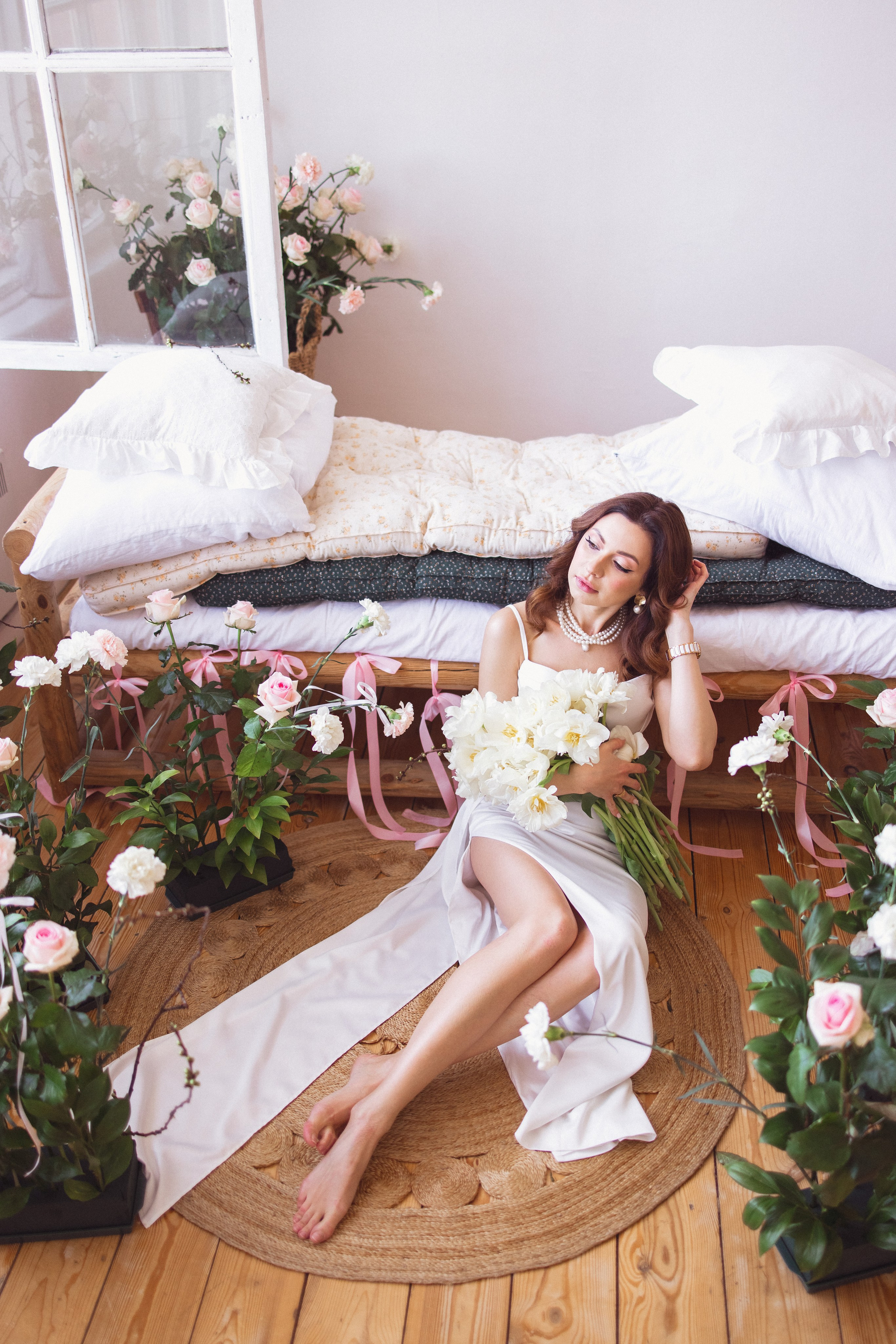 Фотосессия с живыми цветами в фотостудии г. Краснодар. Семейный и детский фотограф в Краснодаре Анна Трашкова