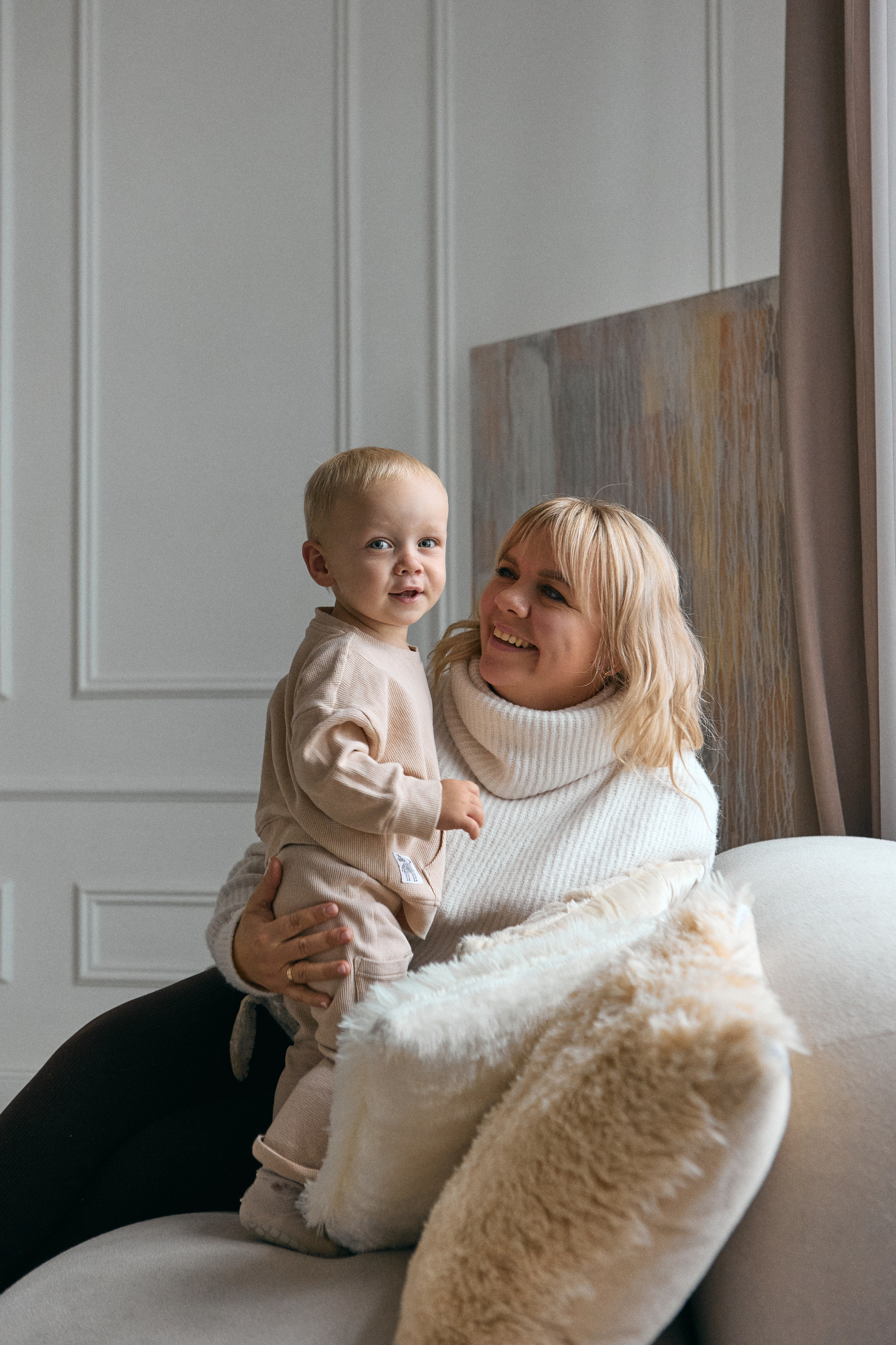 Новогодняя фотосессия мамы и сына