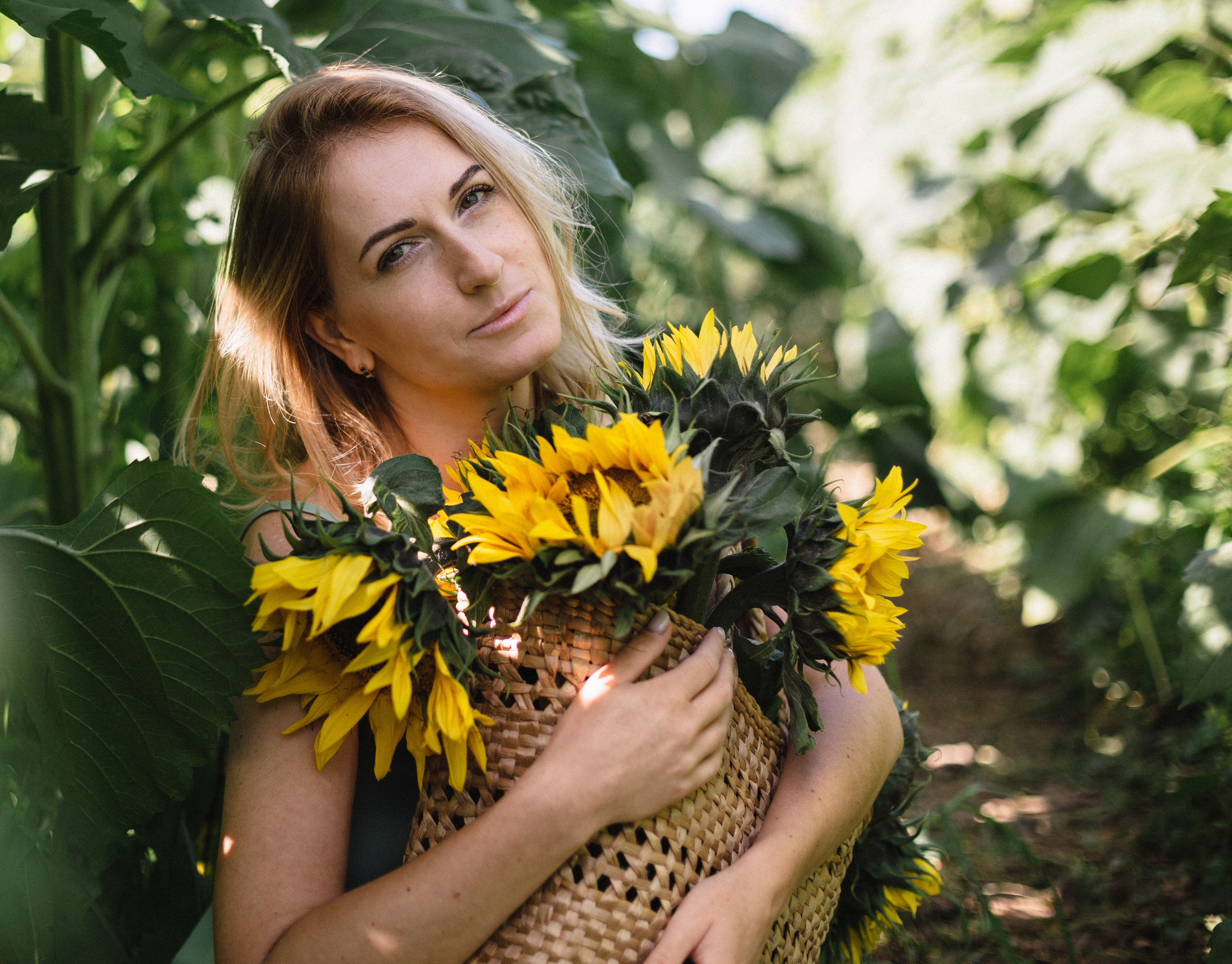 Ксюша, Катя и Полина. Съёмка в подсолнухах. Семейный и детский фотограф в Минске Владыко Татьяна