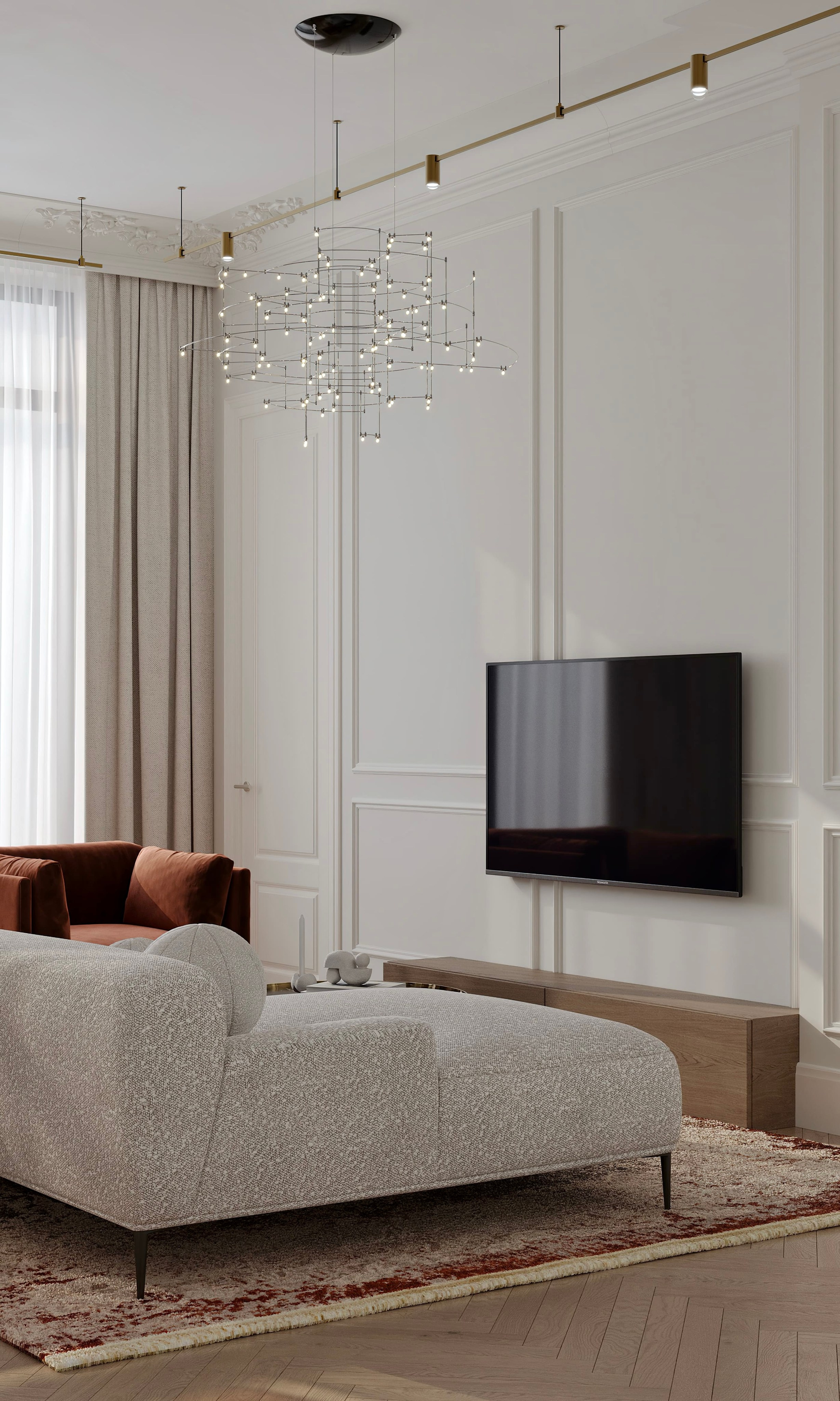 Нагатино Айленд 85 м². 3D Визуализация интерьера