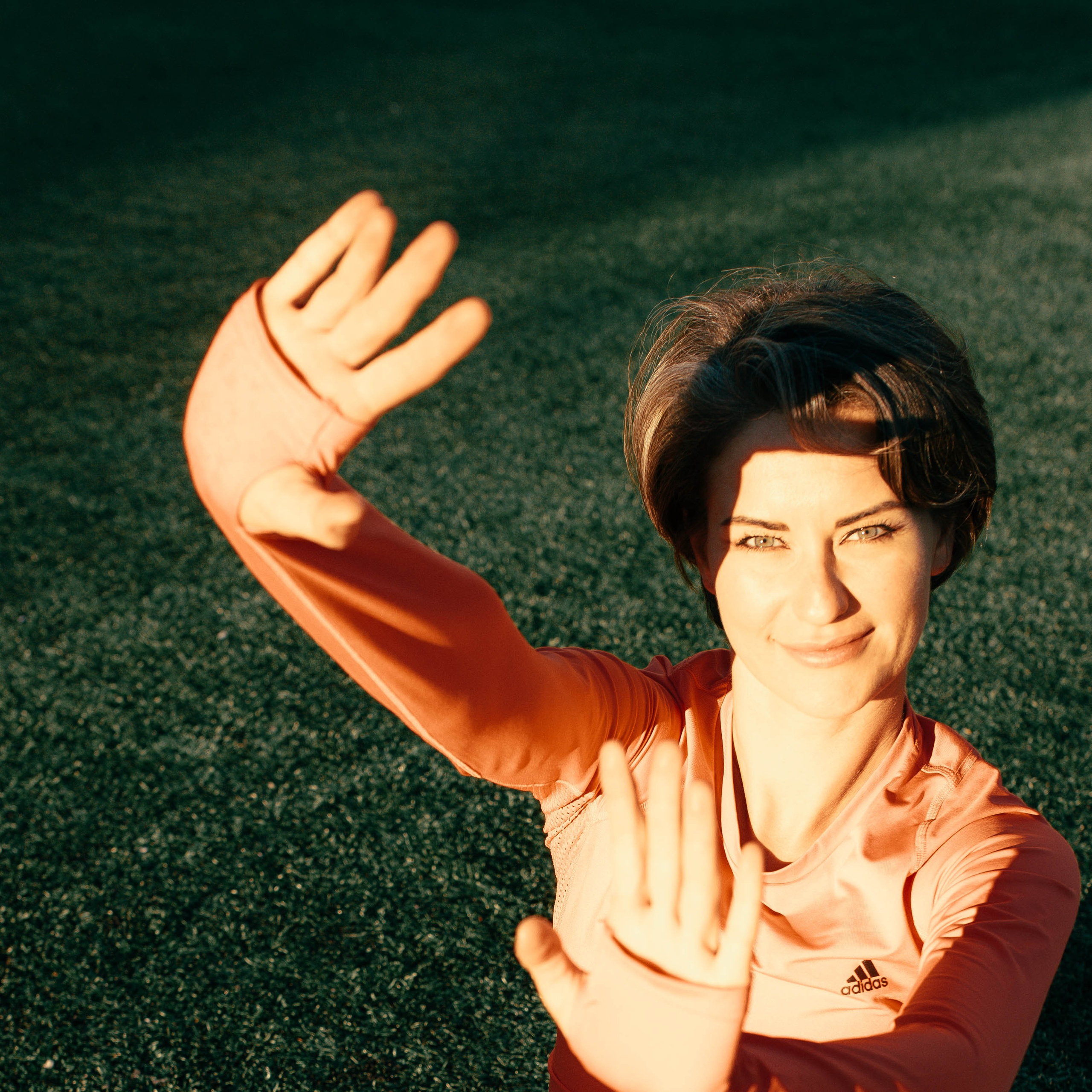 Рассвет на стадионе с Ольгой. Александра Мельниченко/ Бегающий фотограф