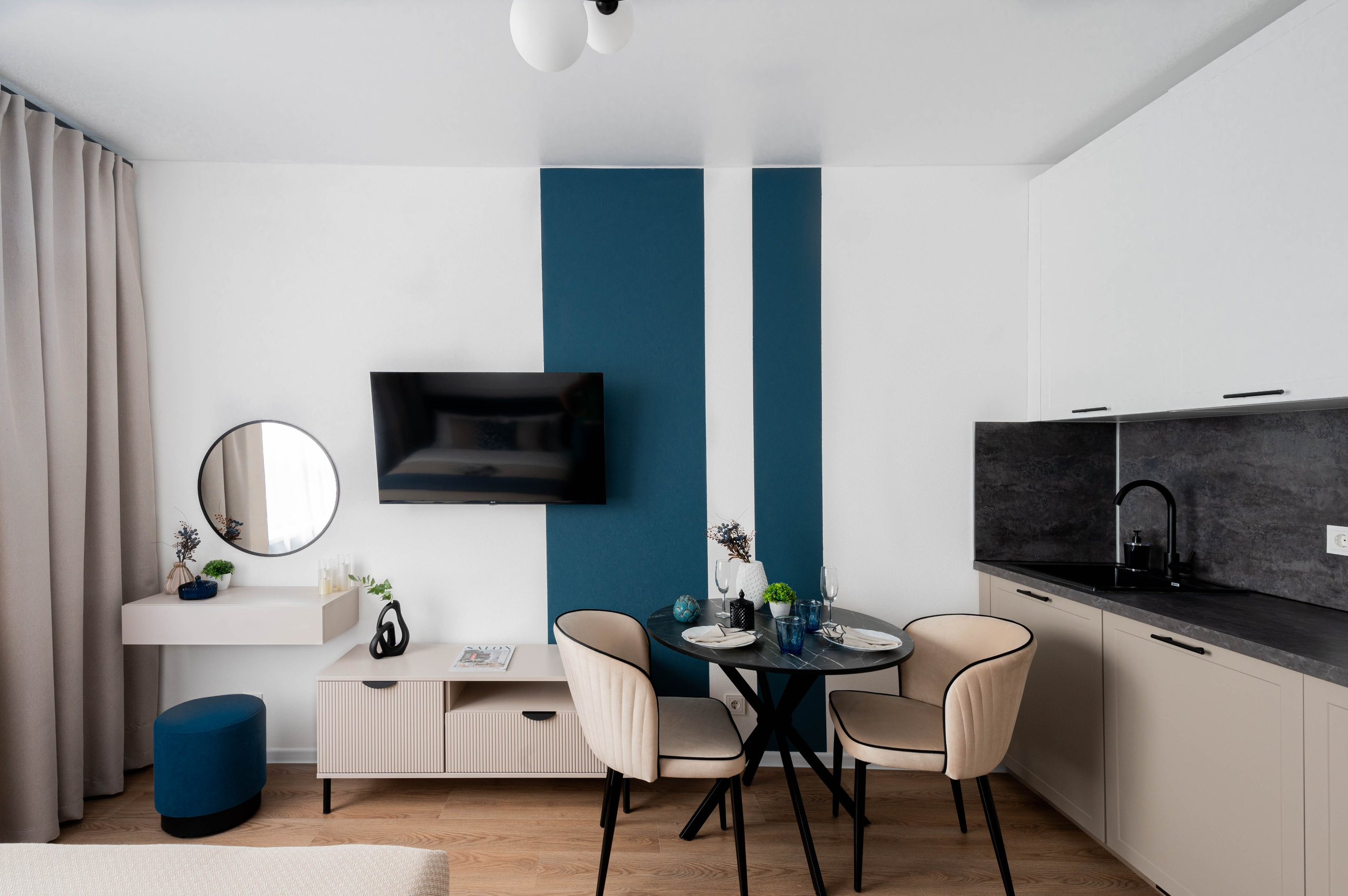 Съемка студии для посуточной аренды ЖК «Волга Парк». Интерьерный фотограф в Ярославле. Вероника Лазыкина