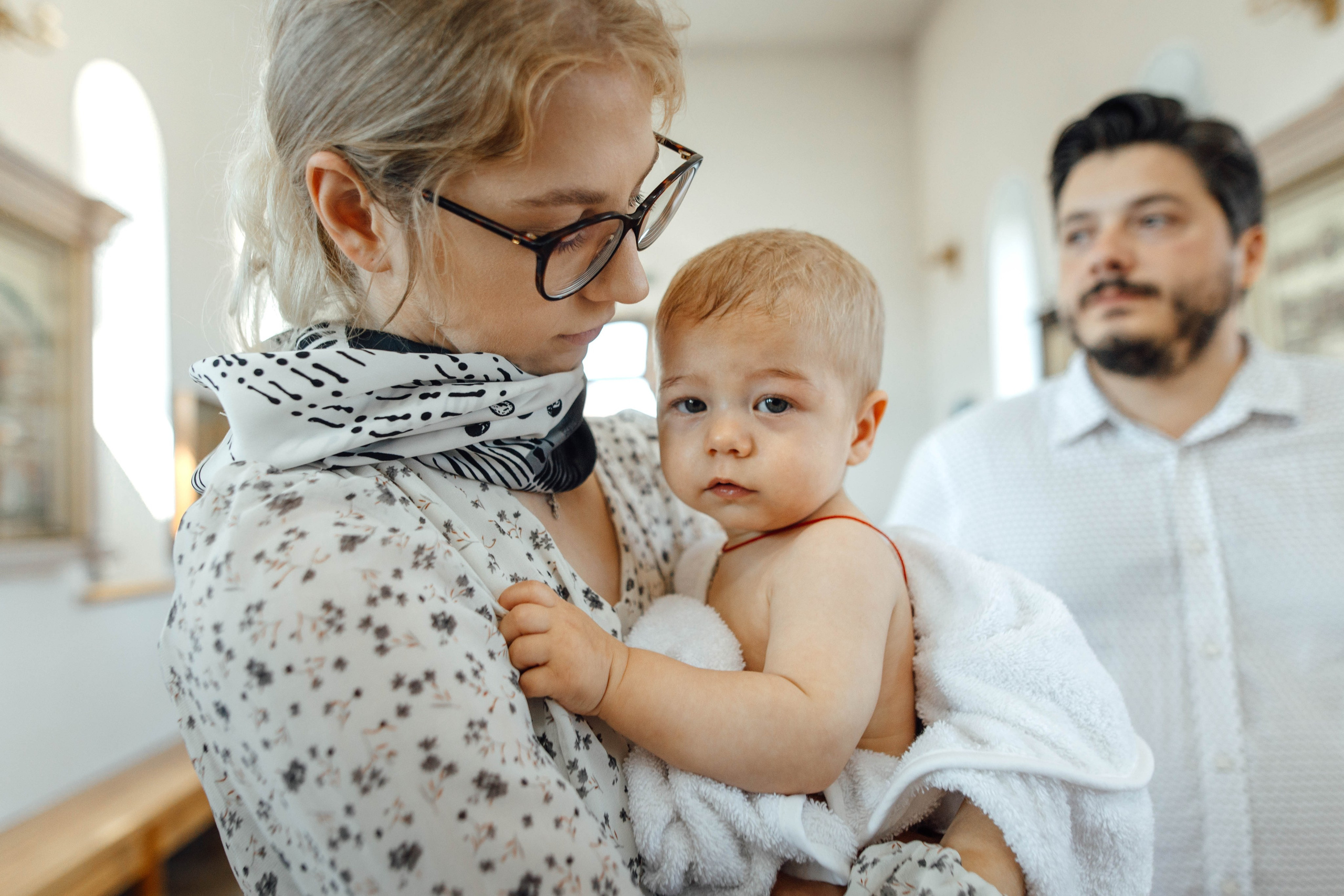 Крещение Энвера (Михаила), д. Колядищи, храм Успения Пр. Богородицы, август 2025