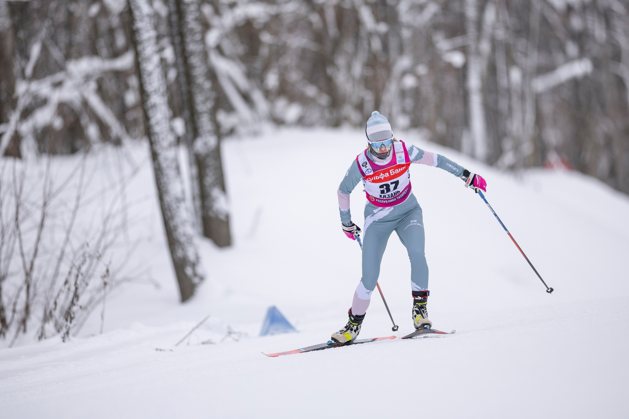 Кубок Росси по лыжным гонкам 2024. Женщины 10 км. Спортивный репортажный фотограф Казань Нафис Сиразетдинов