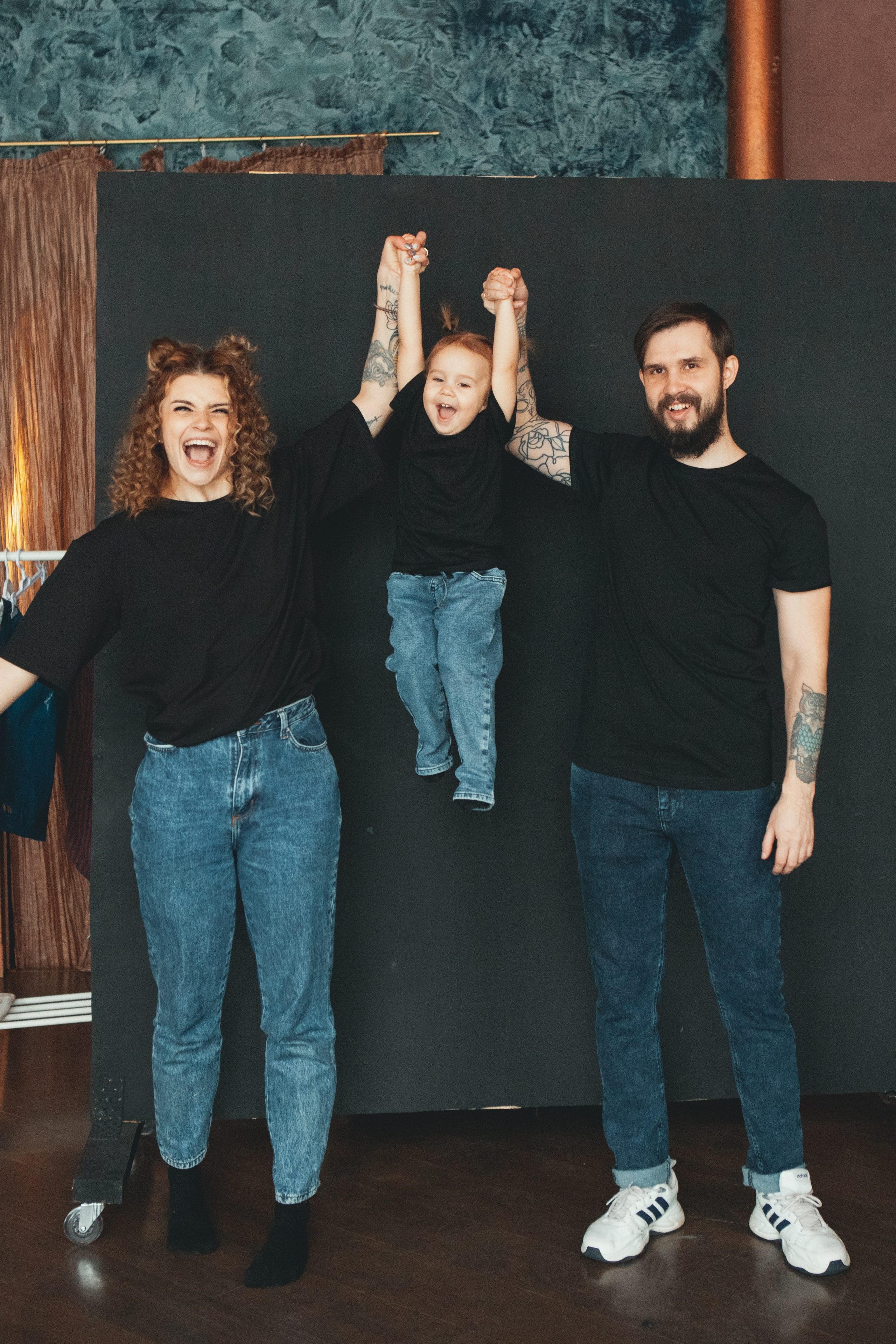 Новогодняя семейная фотосессия в студии. Фотограф Ольга Ефремова