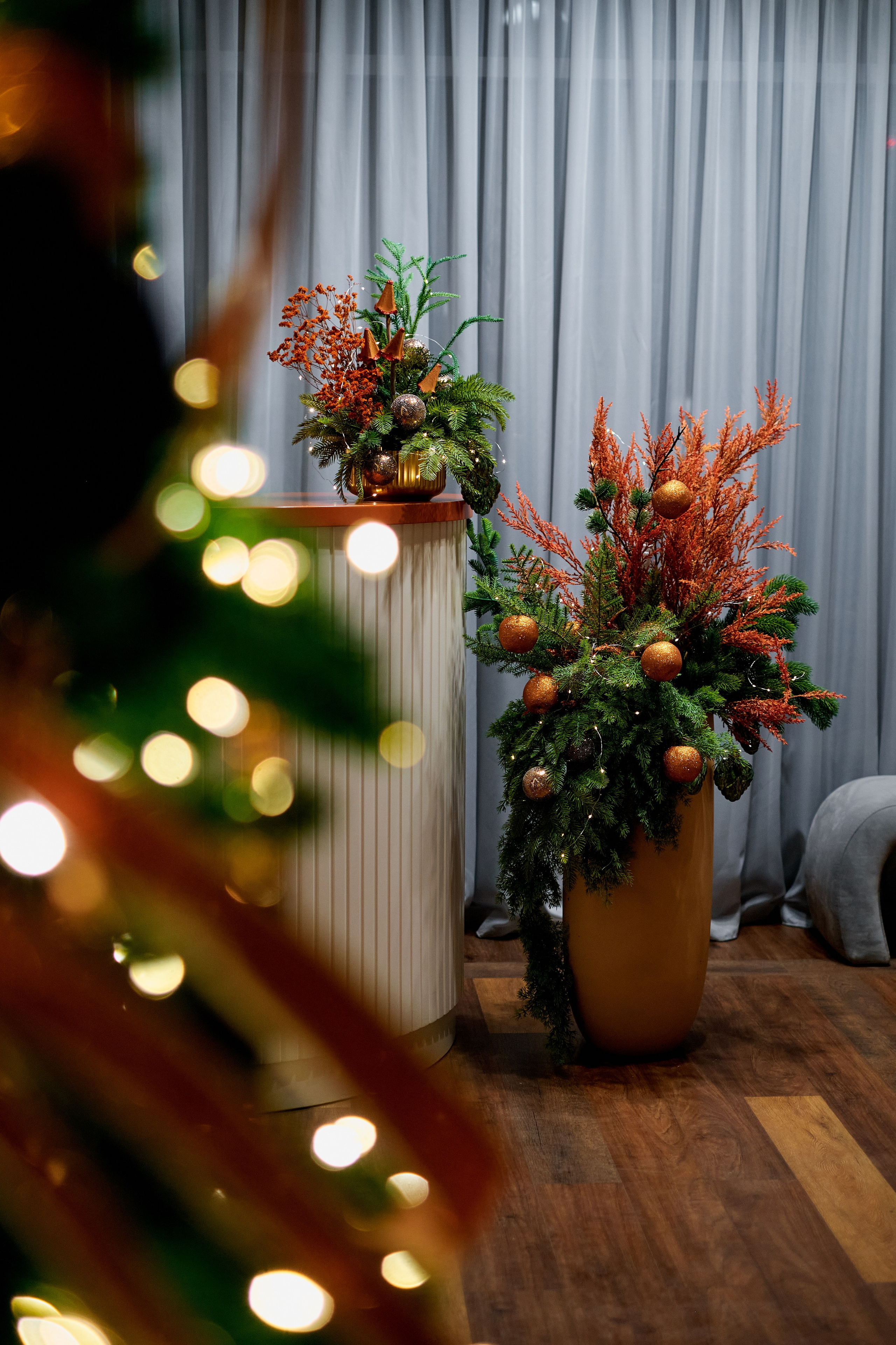 Новогодний декор ресторана Альбатрос. Фотограф Таганрог Анна Трайжон