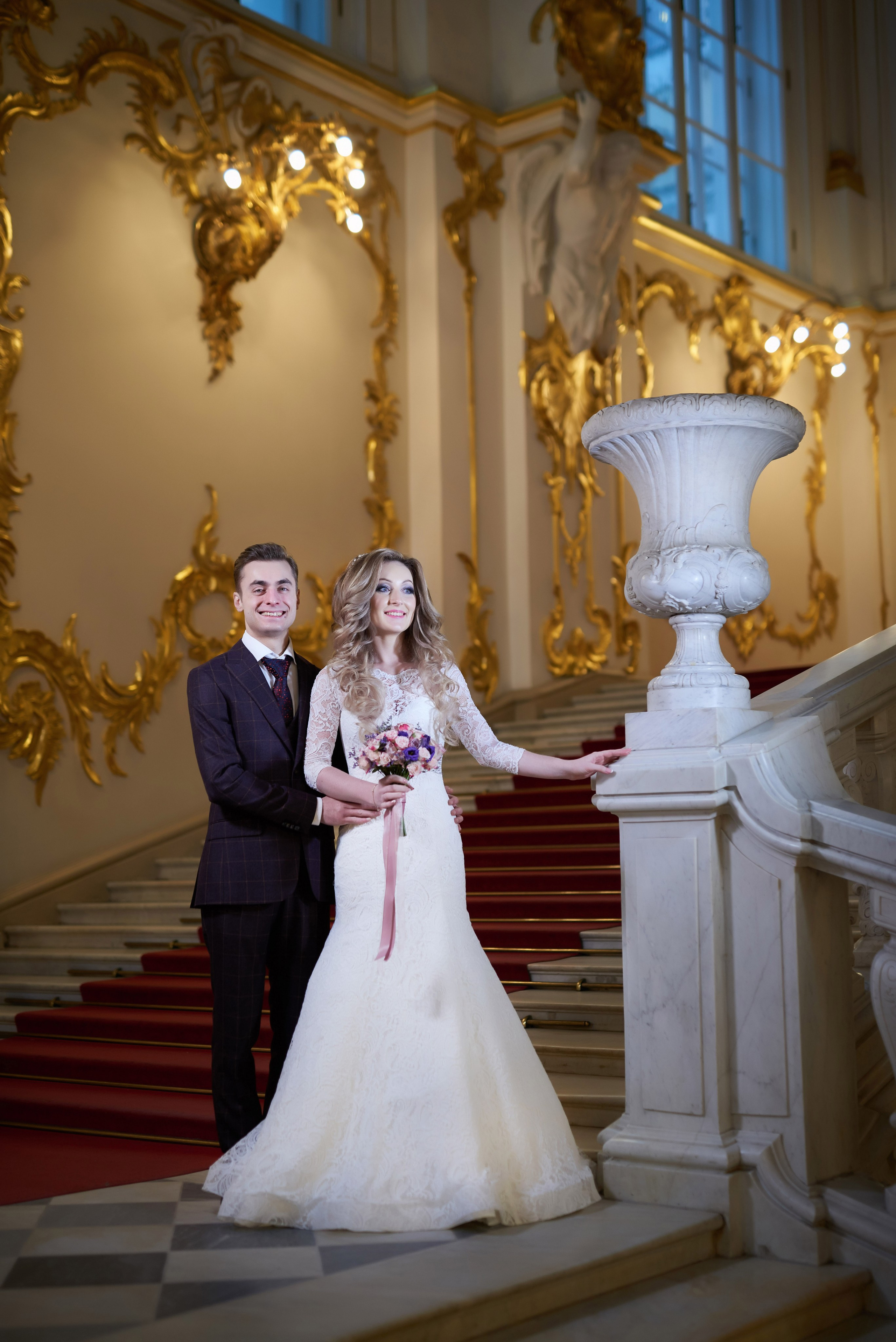 Илона и Андрей (фотосессия в ночном Эрмитаже). Портретный, семейный и свадебный фотограф в Санкт-Петербурге и в Пушкине Ширяев Денис