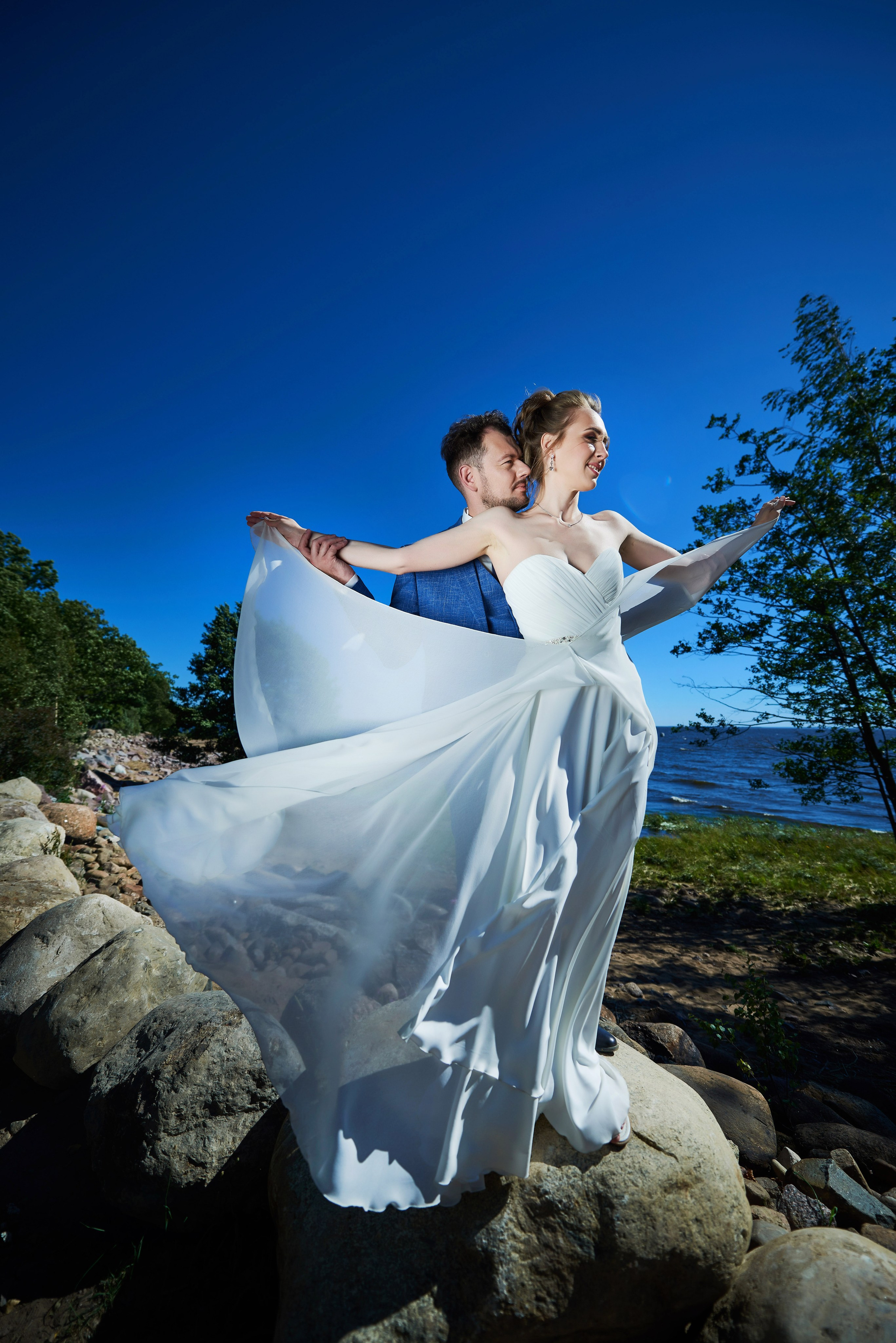 Александра и Вячеслав (фотосессия на берегу Финского залива в парке Дубки в Сестрорецке). Портретный, семейный и свадебный фотограф в Санкт-Петербурге и в Пушкине Ширяев Денис