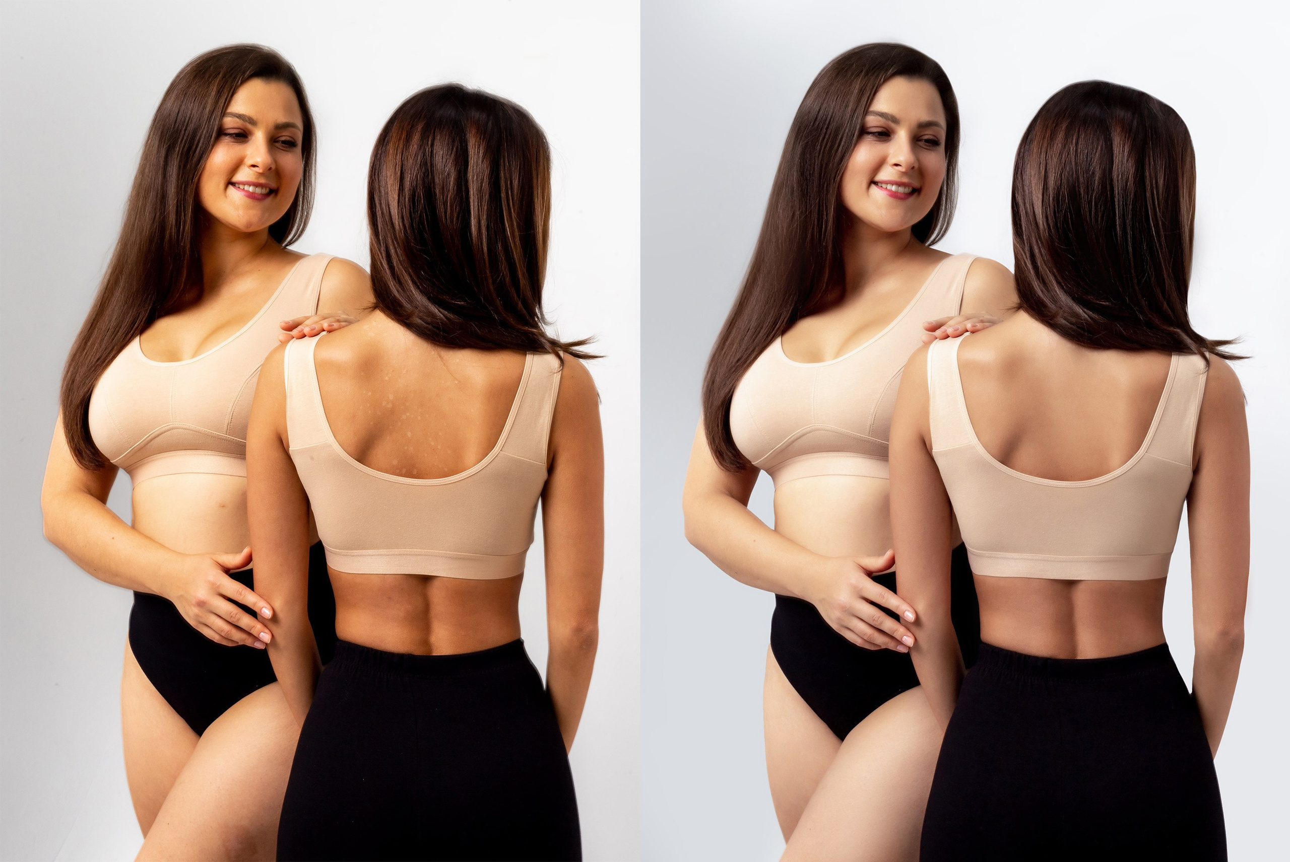 Деликатная обработка портретов для рекламы нижнего белья | Студия SVITHART