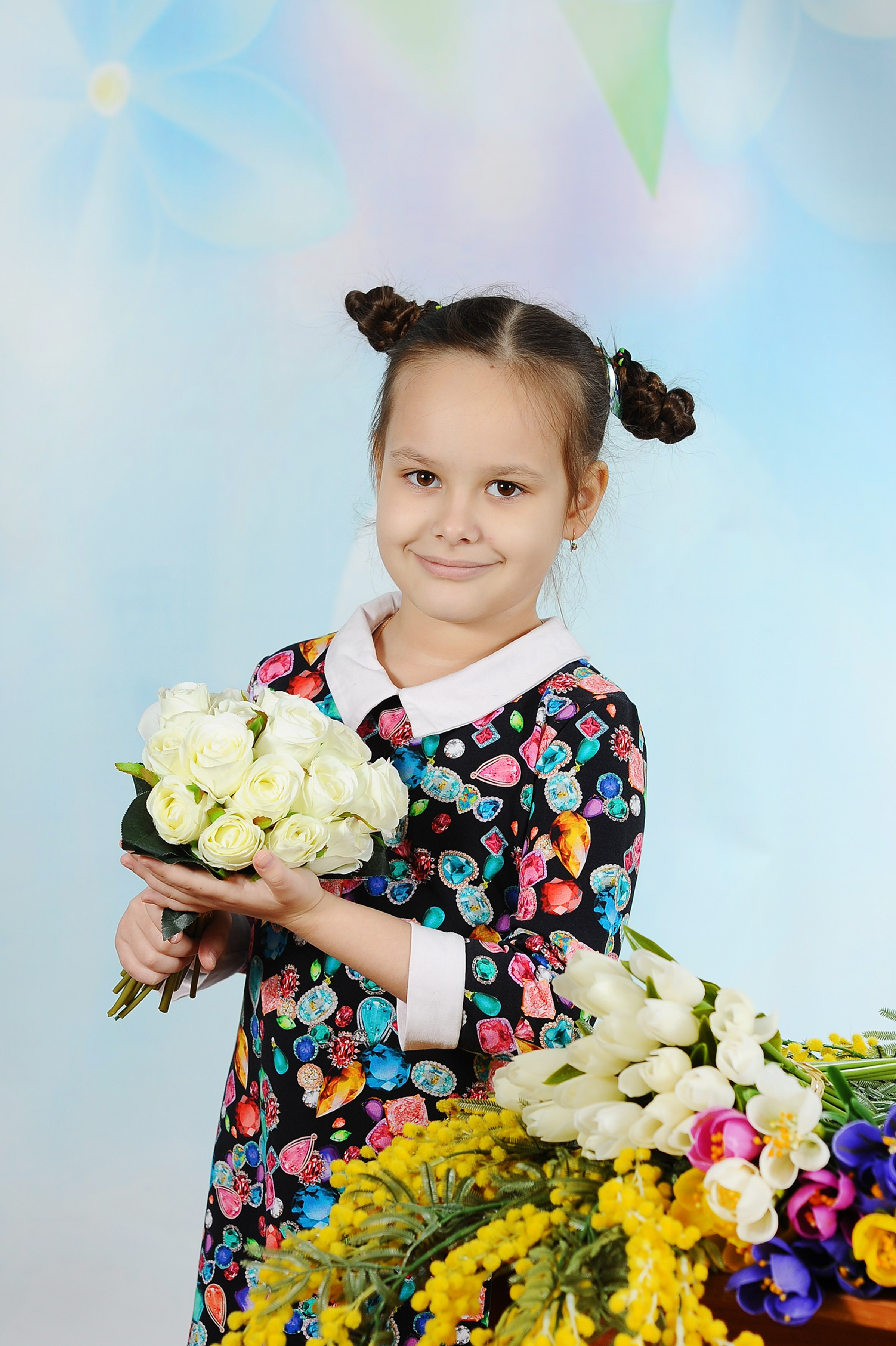 Весенние цветы 25. Детский портрет