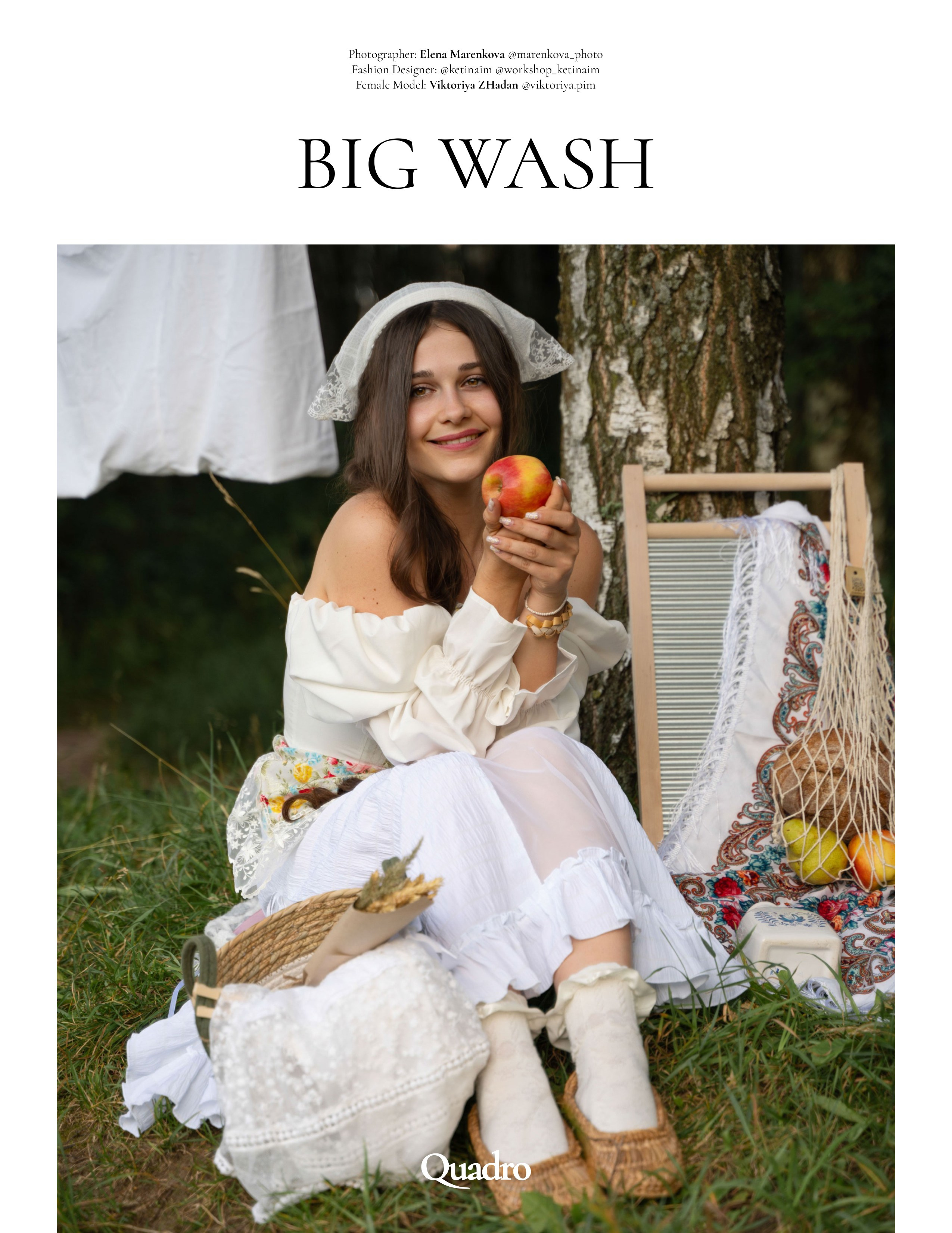 Quadro Magazine, Milan, Italy, September 2025,. Портретный фотограф в Москве Елена Маренкова