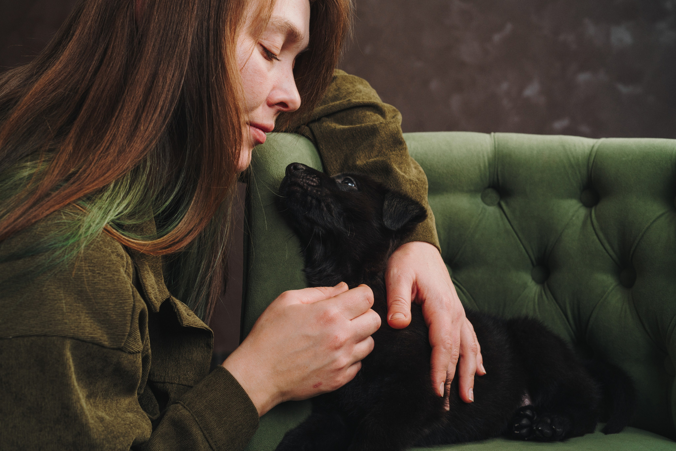 Аня и Базилика. Фотограф анималист Осипчикова Мария