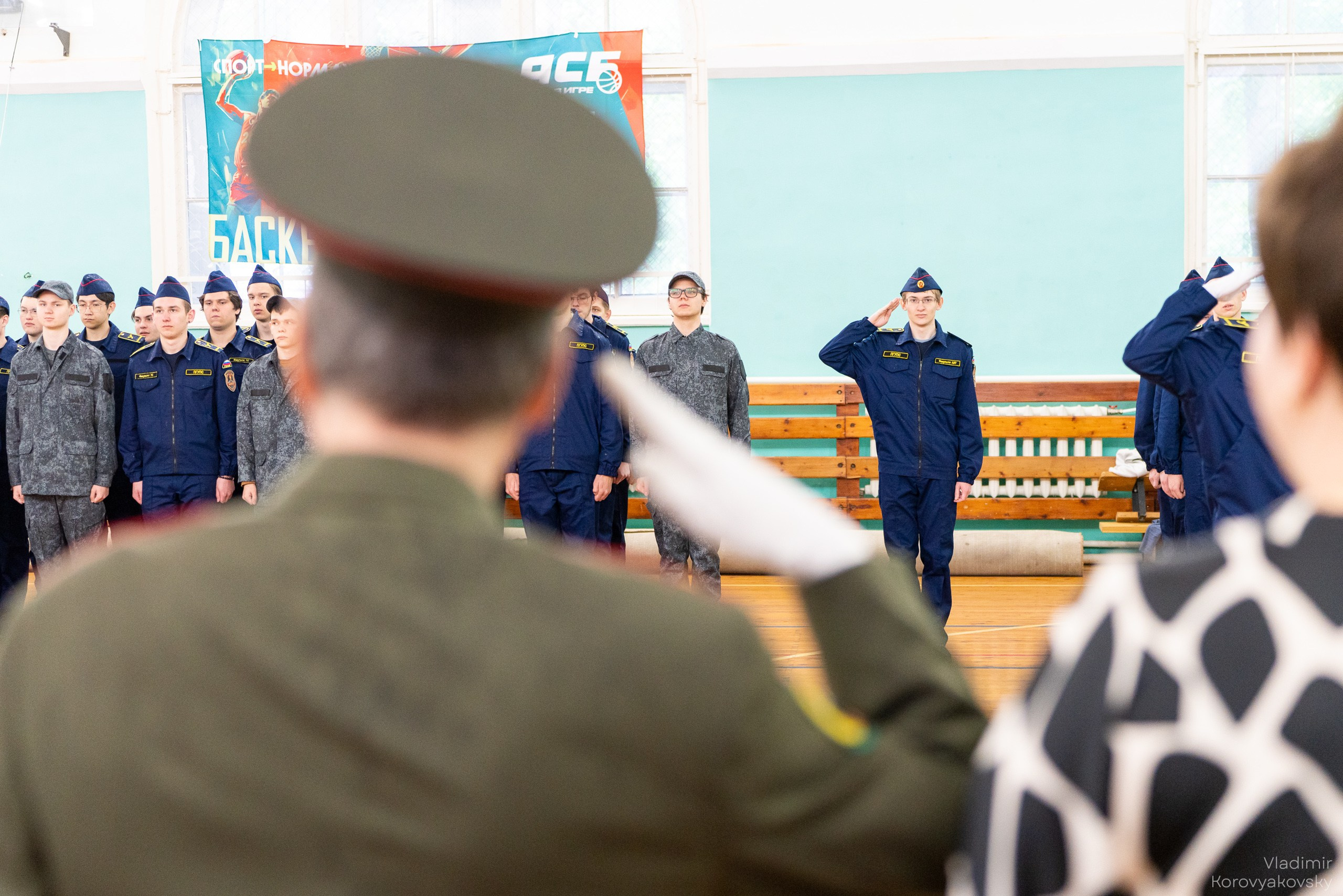 Торжественное закрытие курса военной подготовки. Фотограф Владимир Коровяковский