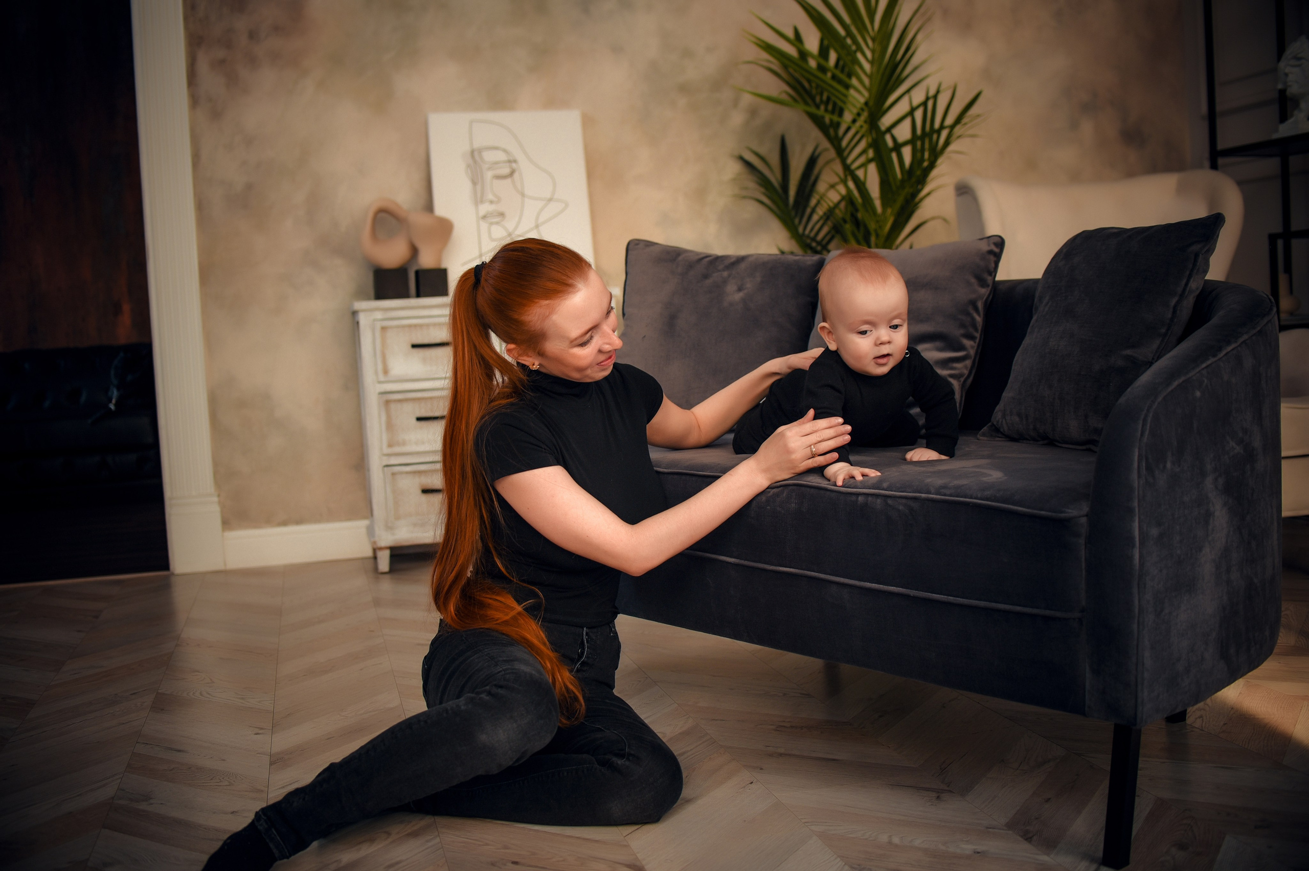 Семейная студийная фотосессия 3. Свадебный, семейный, детский, контент фотограф в Омске Максим Ильин