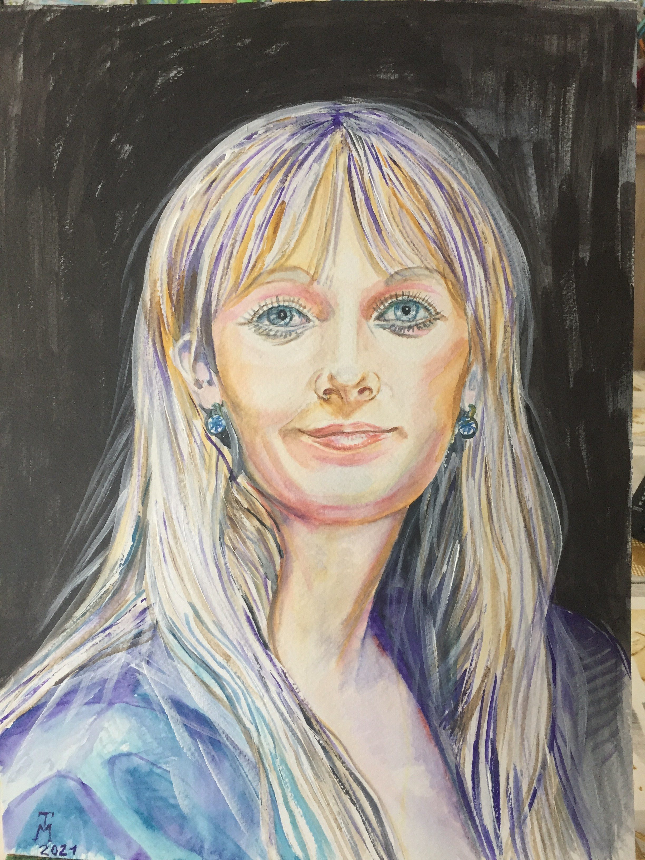 Portrait 30/40 cm watercolor on paper2021