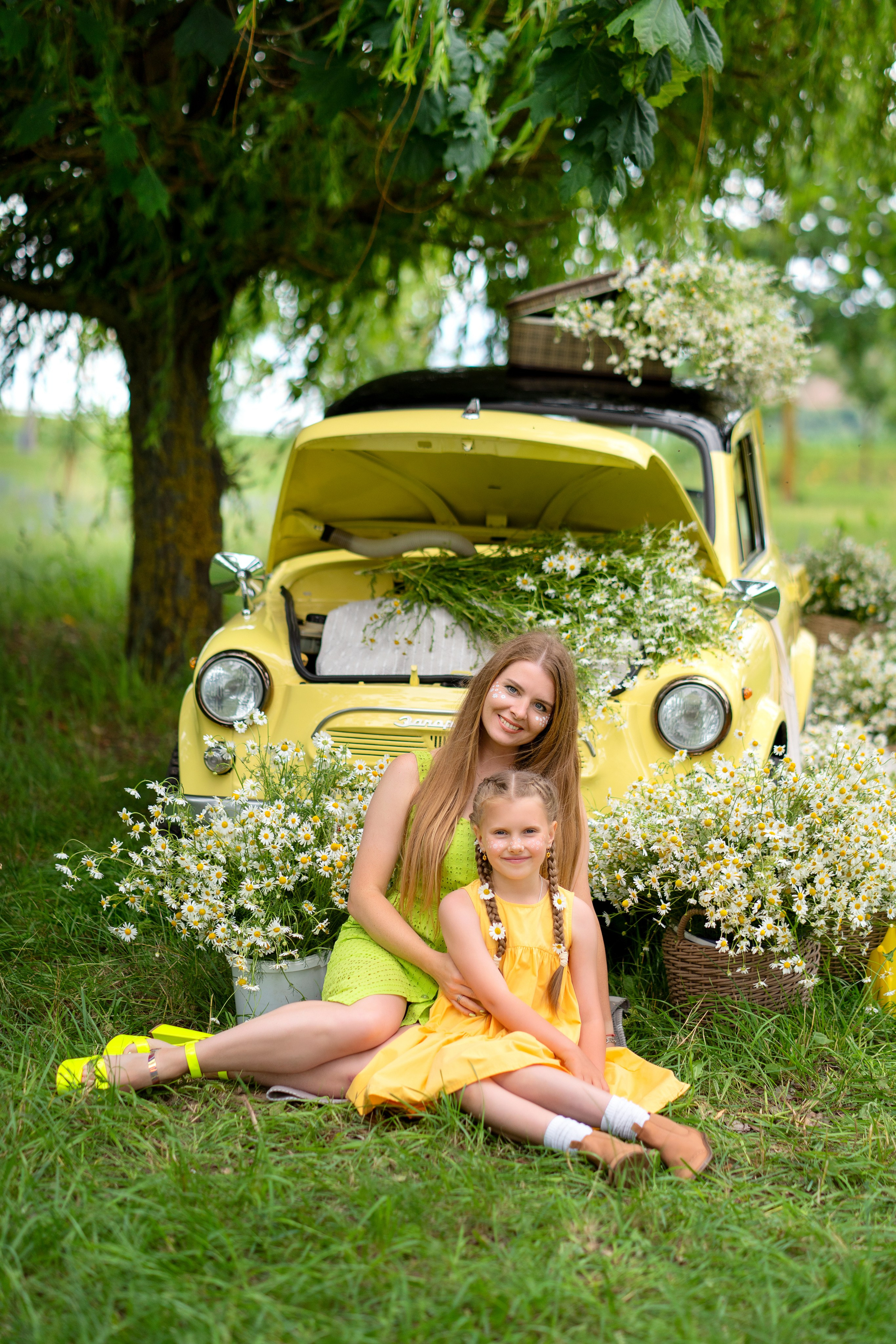 Фотодень Машина с ромашками. Семейный и свадебный фотограф Минск, Беларусь Анна Орловская