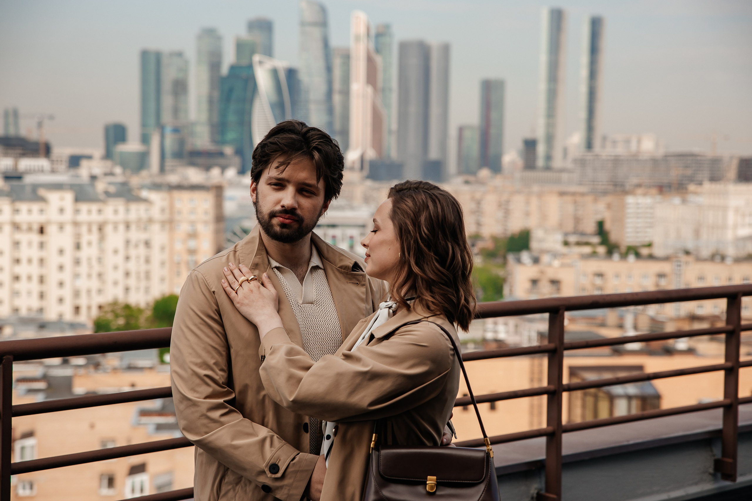 Романтическая прогулка на крыше. Свадебный и семейный фотограф в Москве Красинская Мария